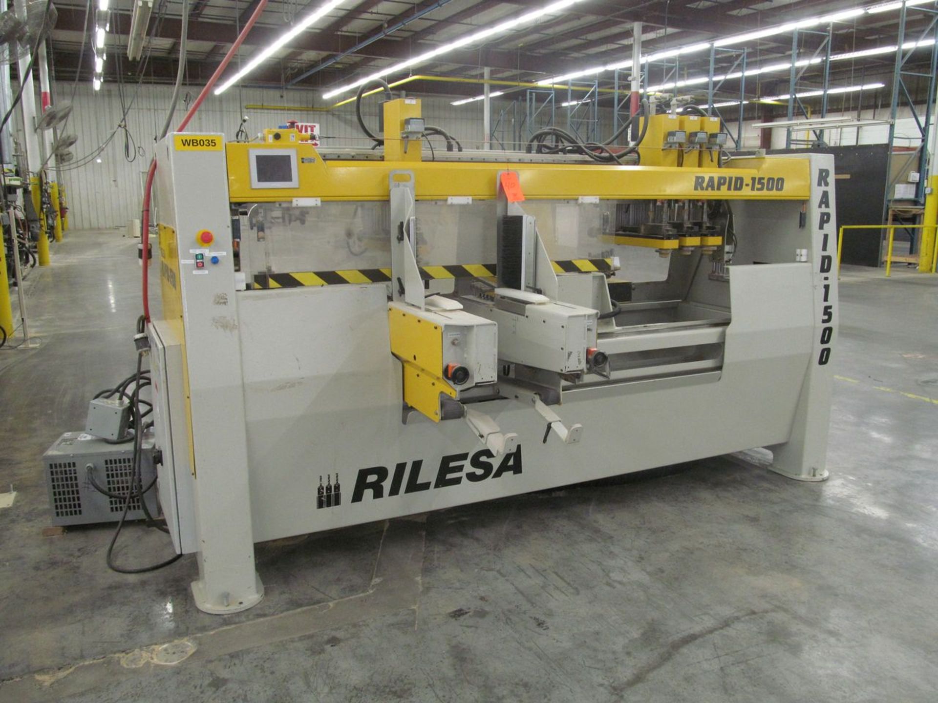 Rilesa Rapid-1500 Automatic Dowel Drilling Machine, S/N: 27011325 (2013); Opposing 5-Spindle