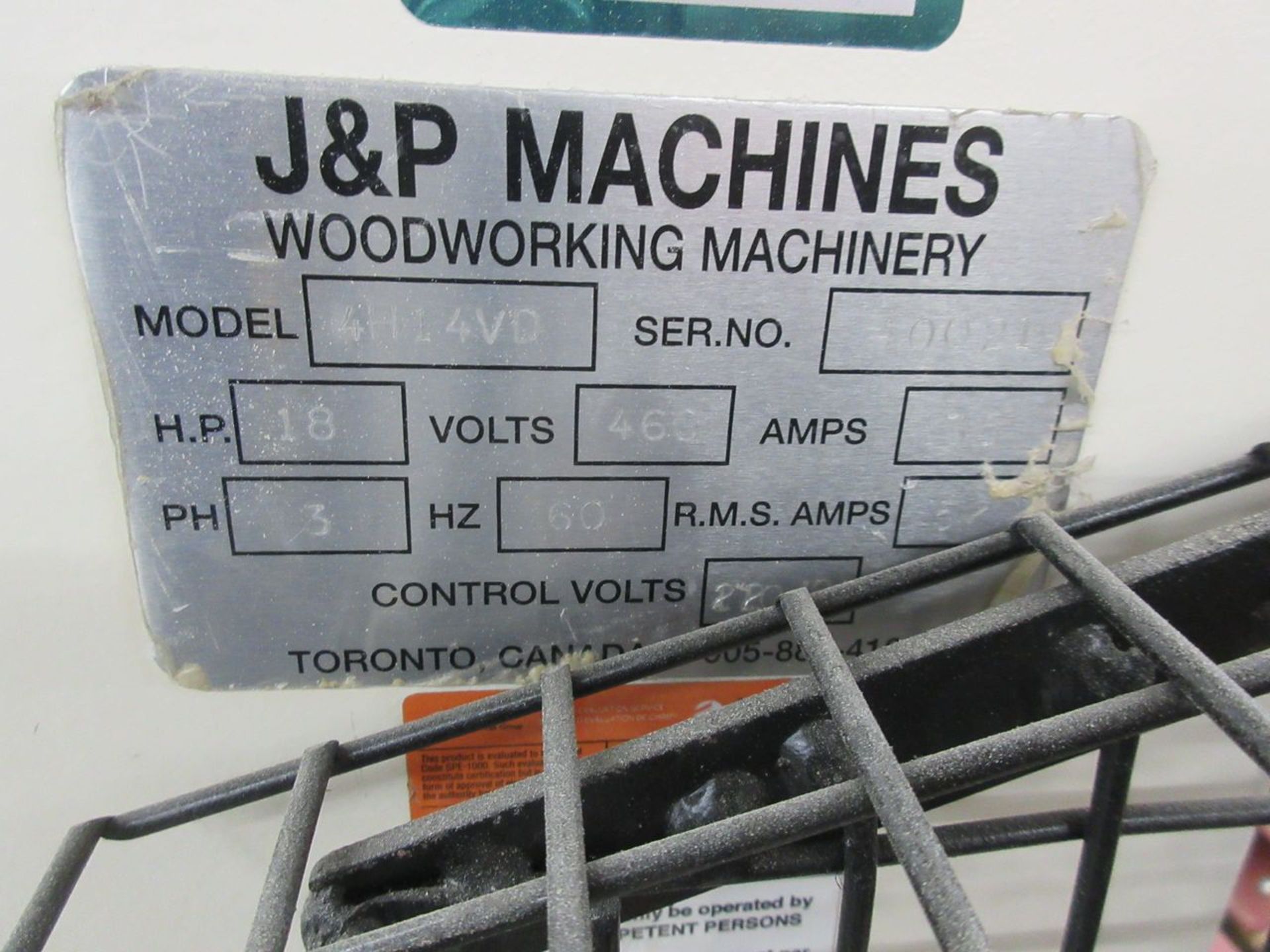 J & P Model 4H14VD Feed-Through Drawer Sides Boring Machine, S/N: 400219 (2019 approx.); (4) 10- - Image 8 of 14