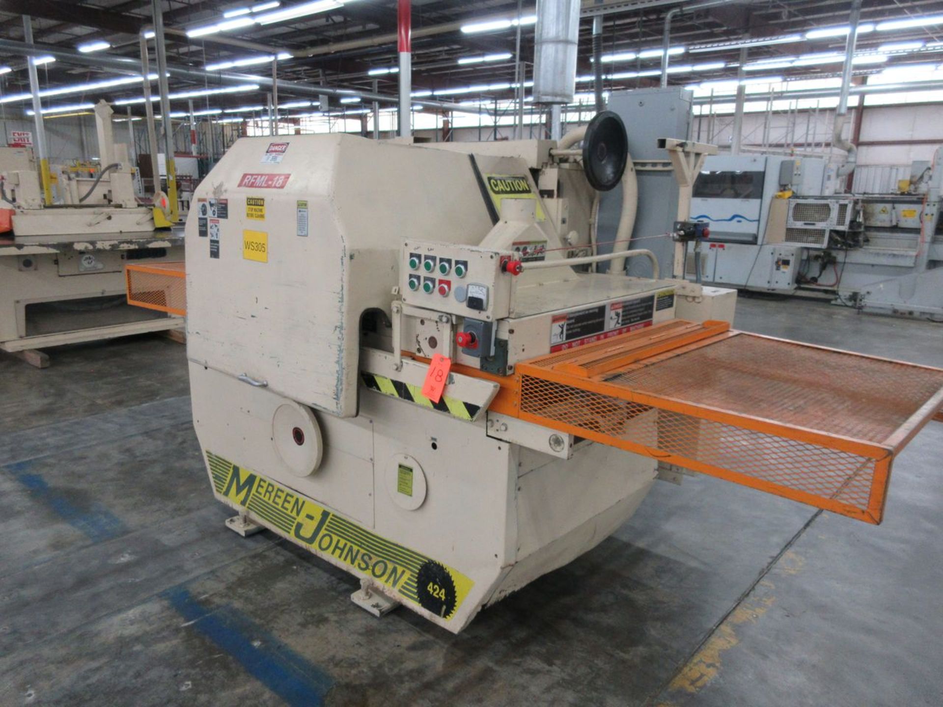 Mereen-Johnson 24 in. Model 424 Gang Rip Saw, S/N: MJ-5493; with 75-HP Motor, (13) 12 in. Saw - Image 2 of 7