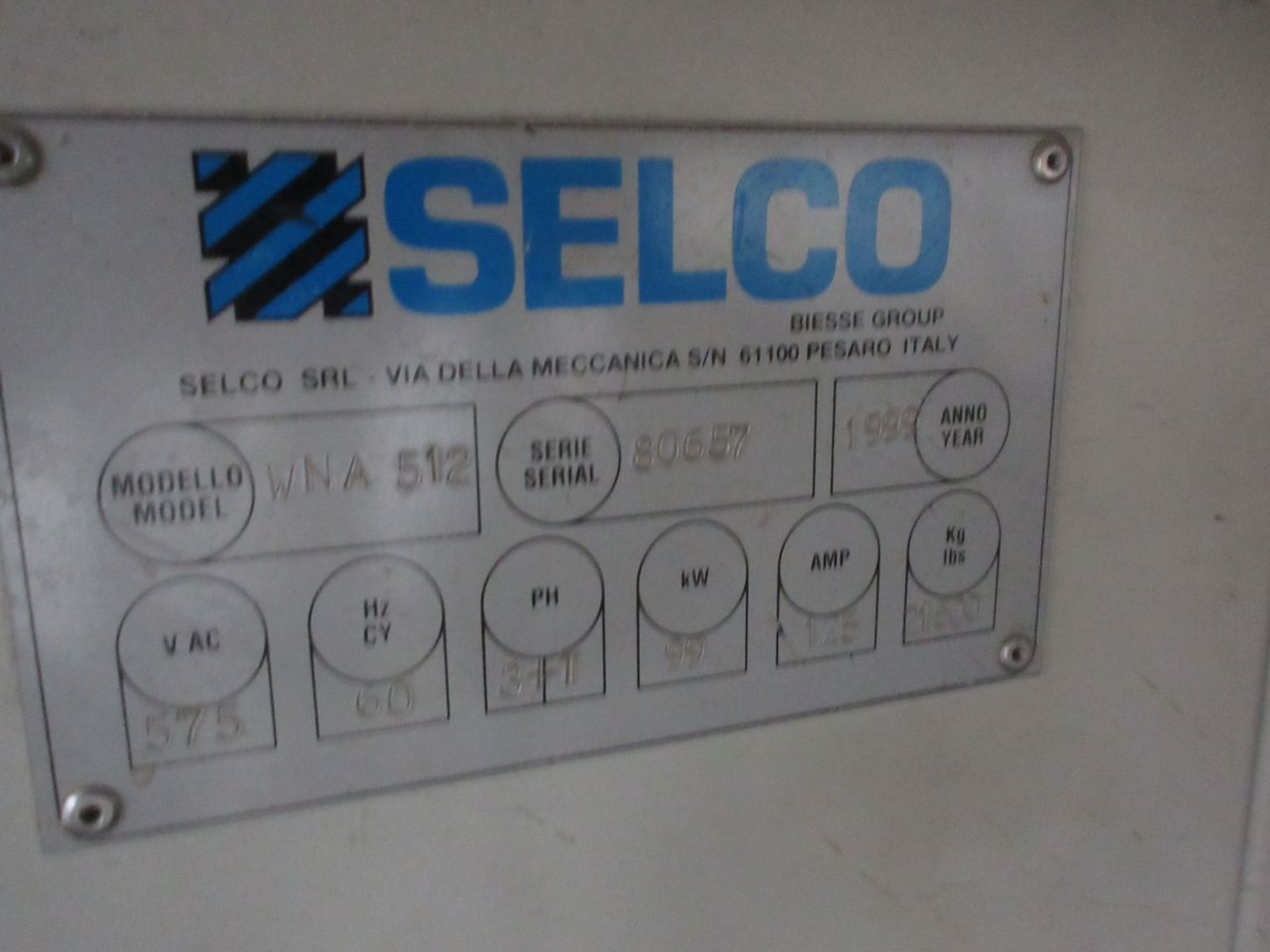 Selco 102 in. Model WNA512 CNC 2-Pass Horizontal Angular Panel Saw, S/N: 80657 (1999); with (3) 24 - Image 18 of 19