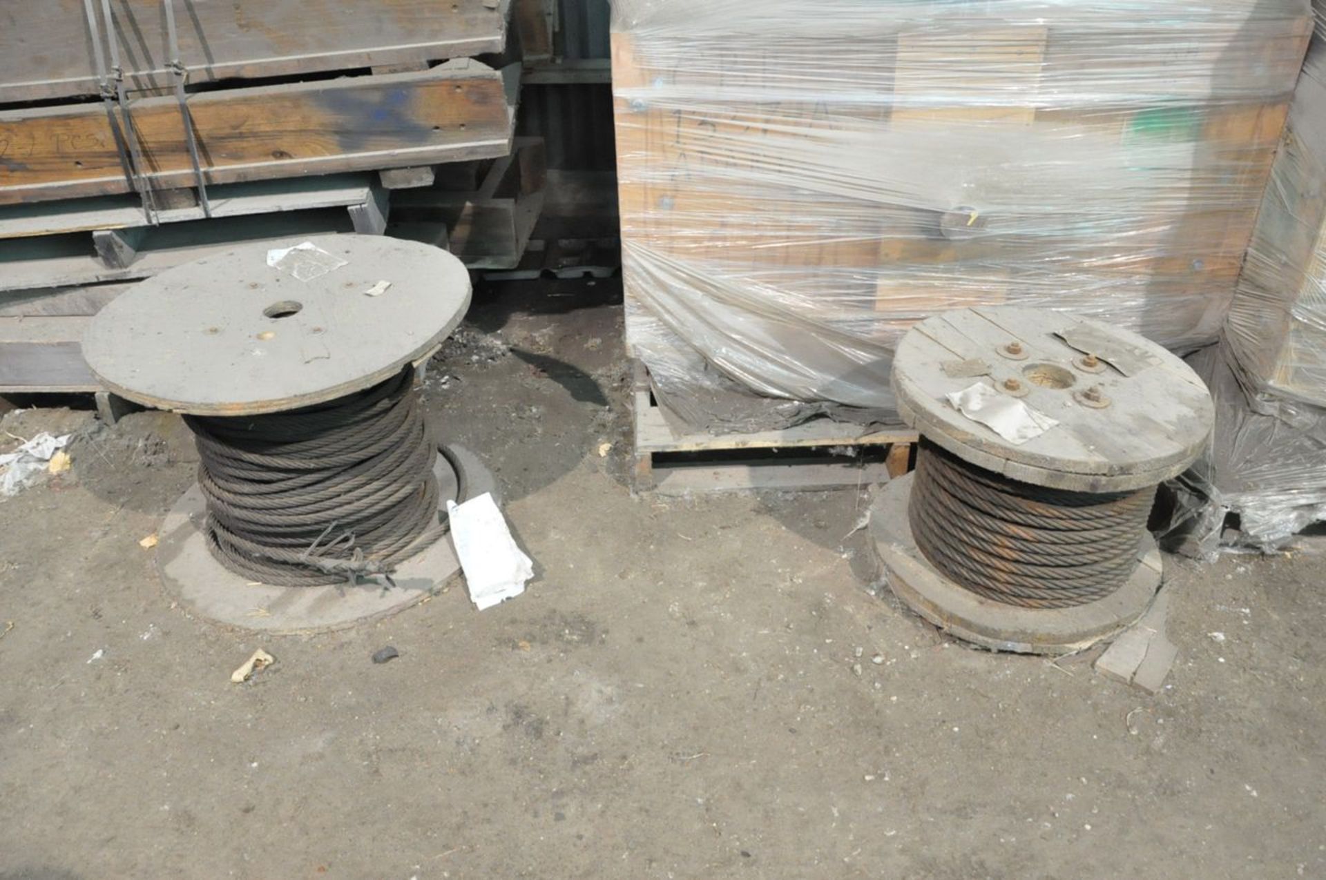 Lot - (8) Spools of Various Crane Cable, (Fork Lift Garage) - Image 2 of 6