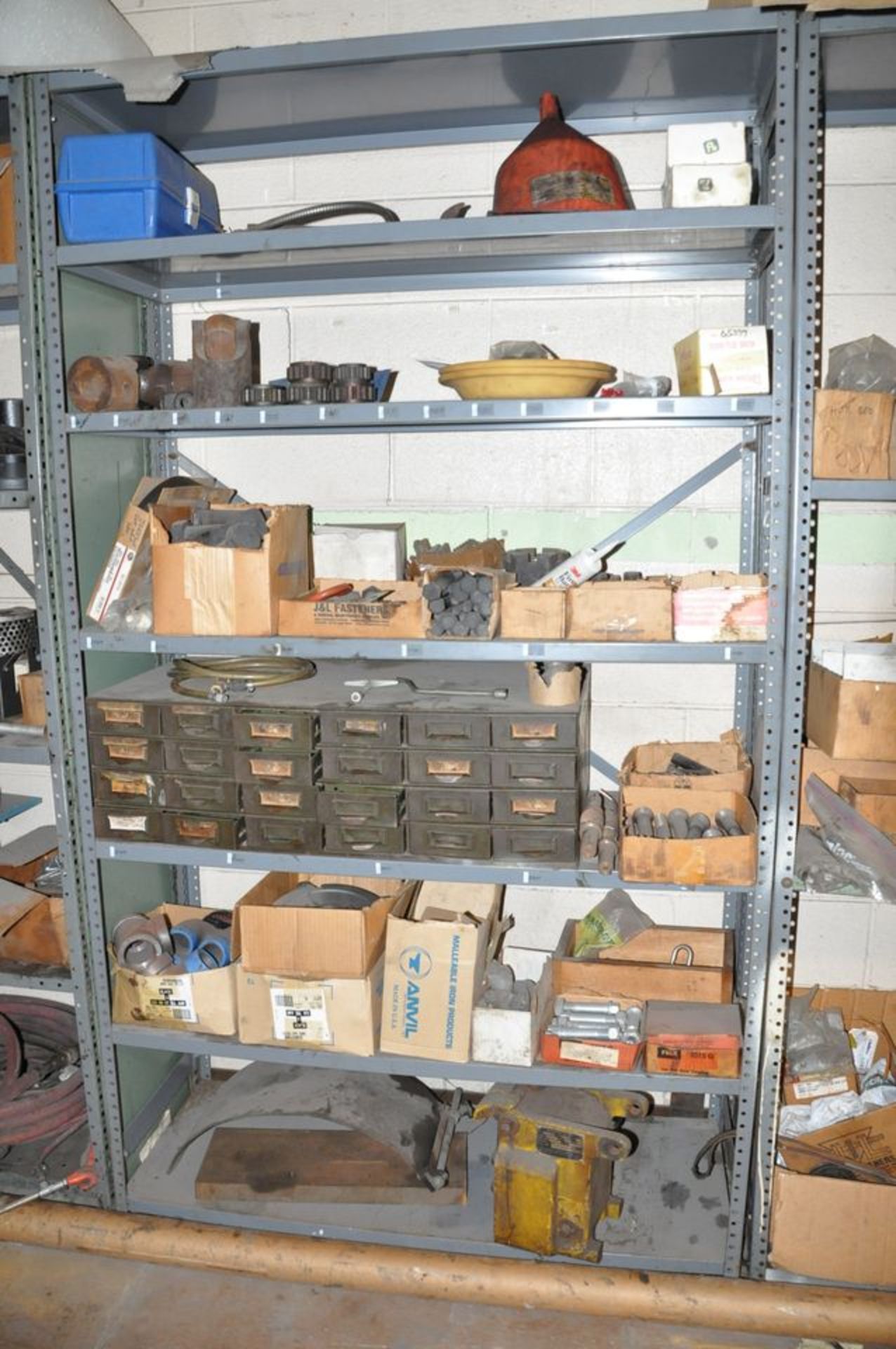 Lot - Various Machine Parts, Lockers, File Cabinets, Blueprint Cabinet in (1) Office, (No Files, - Image 8 of 10