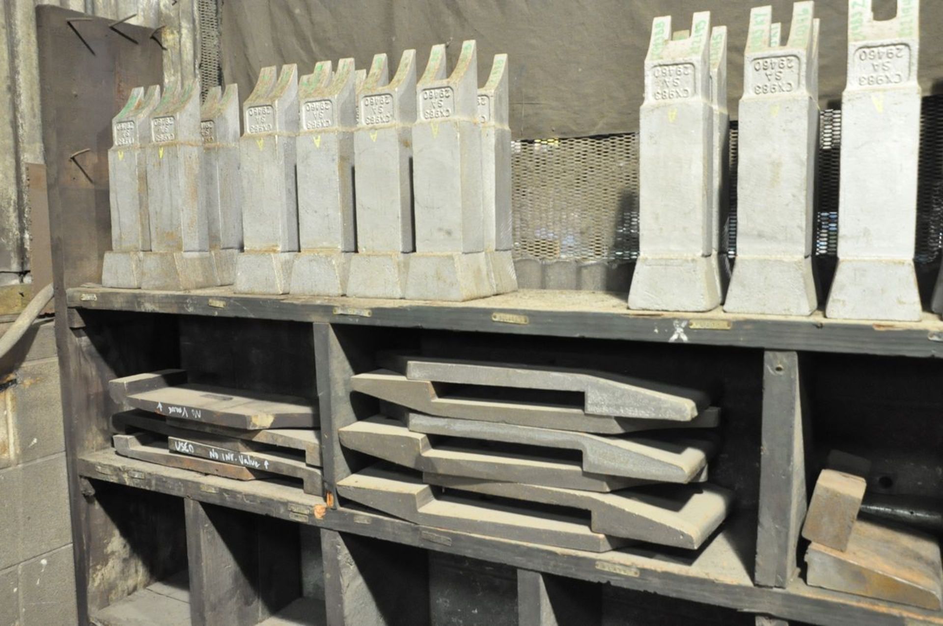 Lot - Various Machine Parts on Section Shelving, with Steel Stock and Pipe on Rack, (Storeroom) - Image 2 of 4