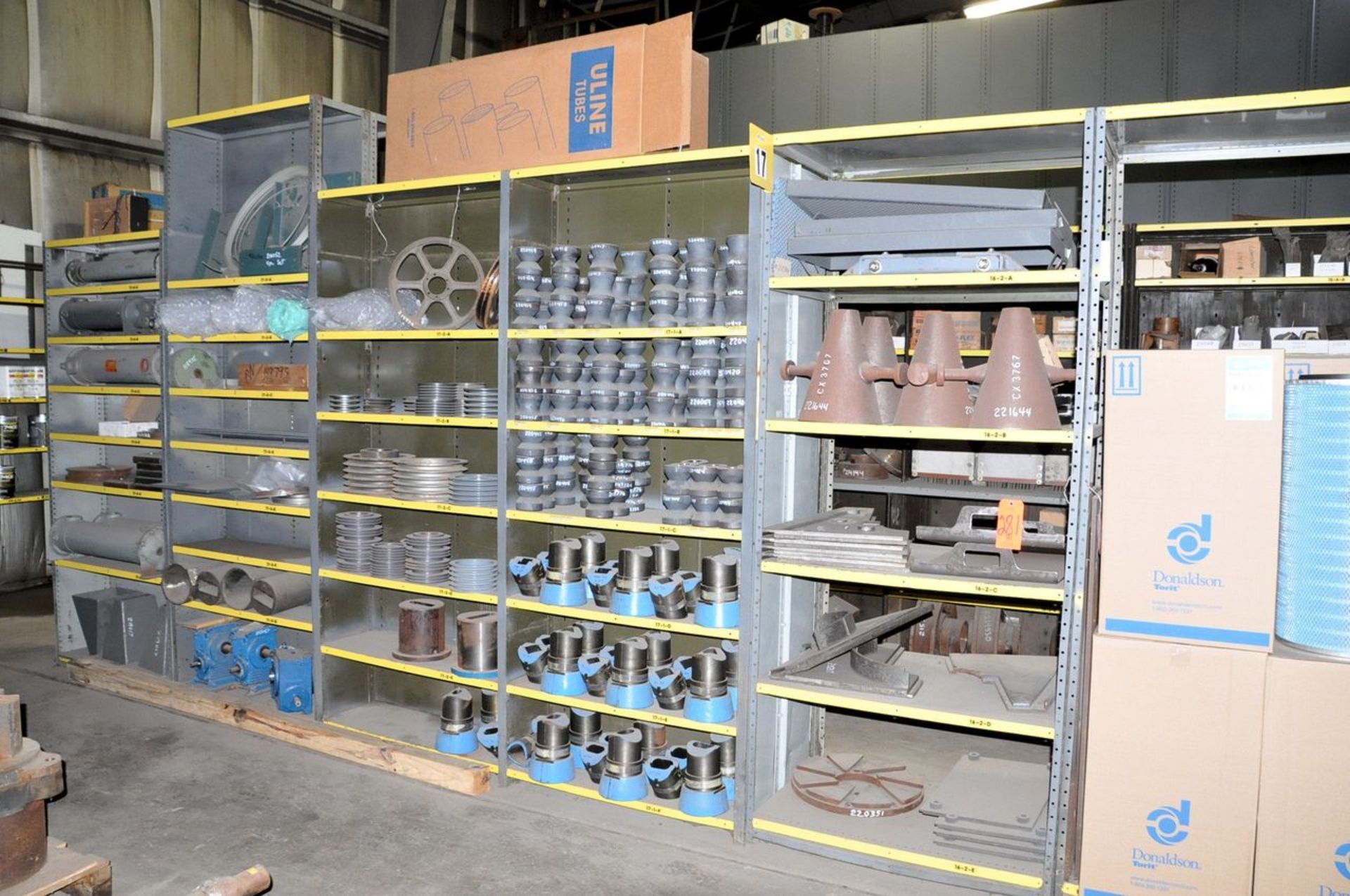 Lot - Pullies, Rollers, Gear Reducers, etc. in (5) Sections, (Storeroom)