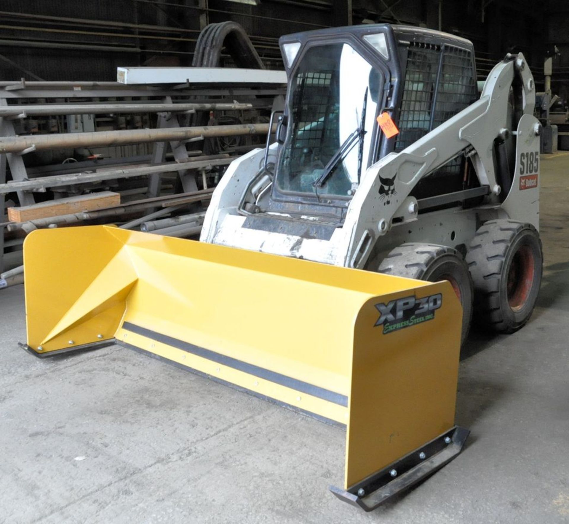 Bobcat Model S185 Skid Steer Loader, PIN: 530317251; with Express Steel XP30 96 in. Snow Pusher - Image 2 of 18