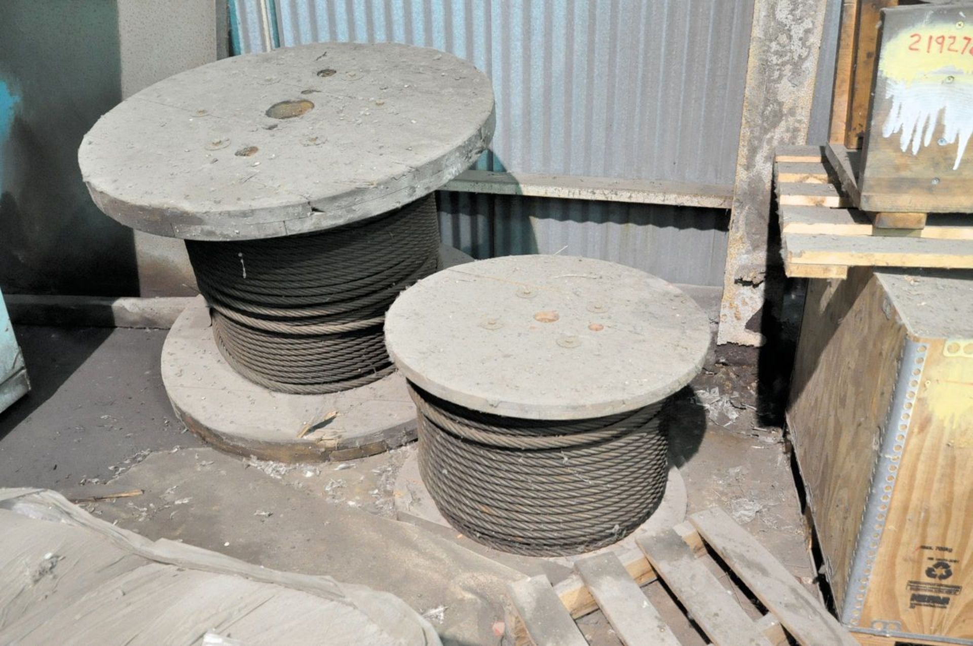 Lot - (8) Spools of Various Crane Cable, (Fork Lift Garage) - Image 5 of 6