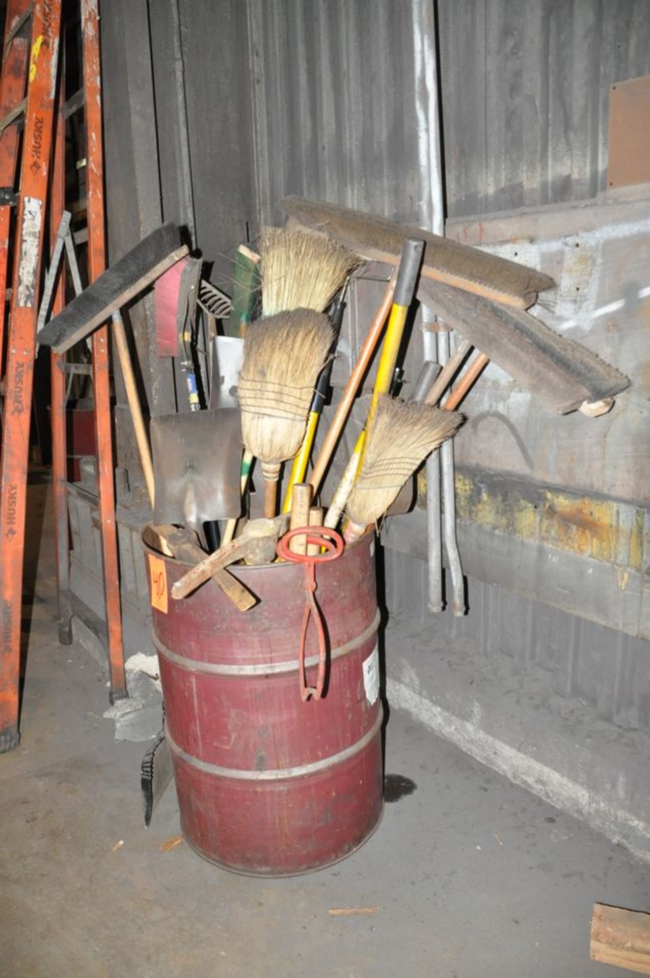 Lot - Cleanup Tools in (1) Barrel, (Mill Annex)