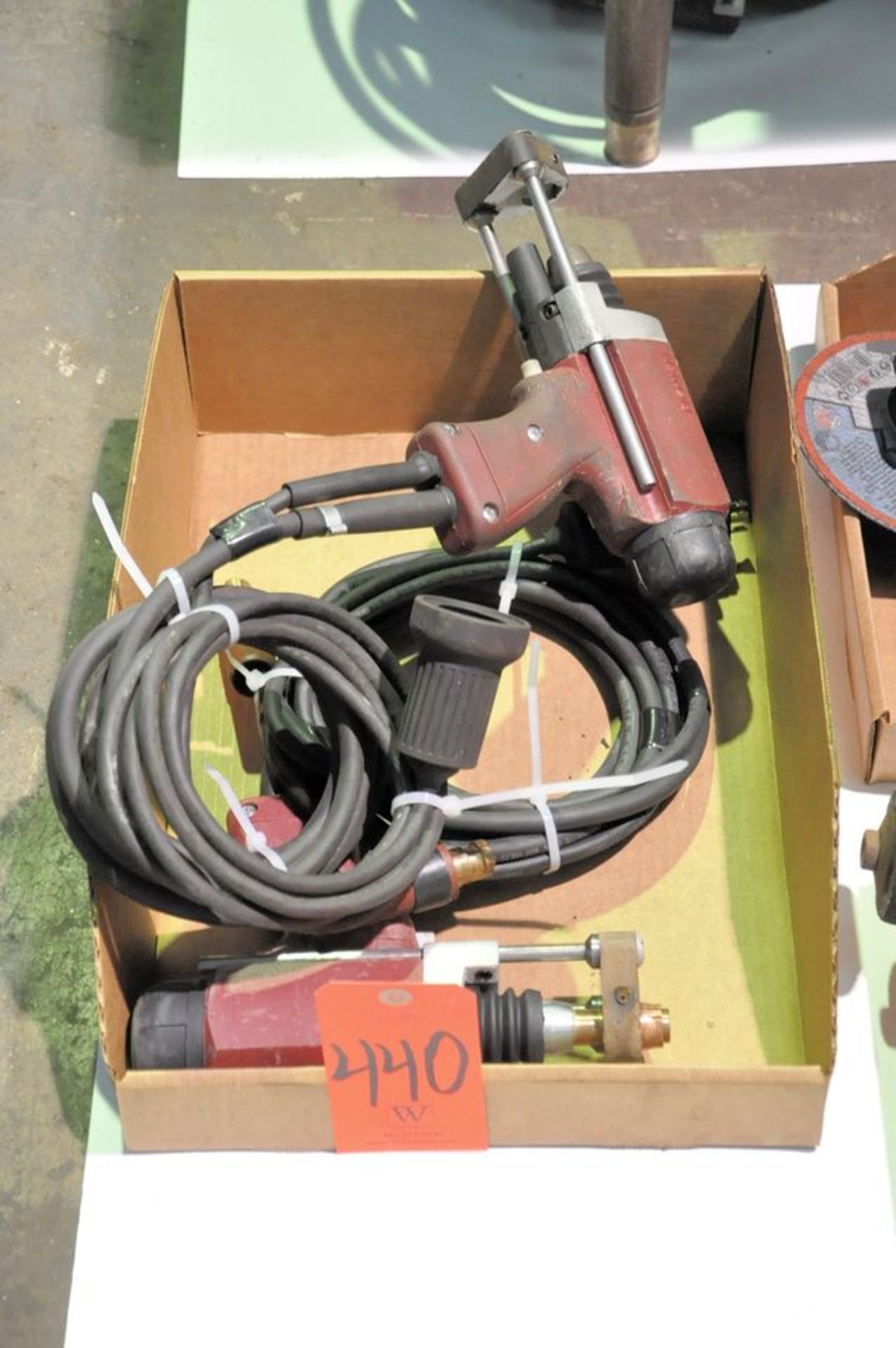 Lot - (2) Nelweld Electric Stud Guns in (1) Box on Floor, (Machine Shop)