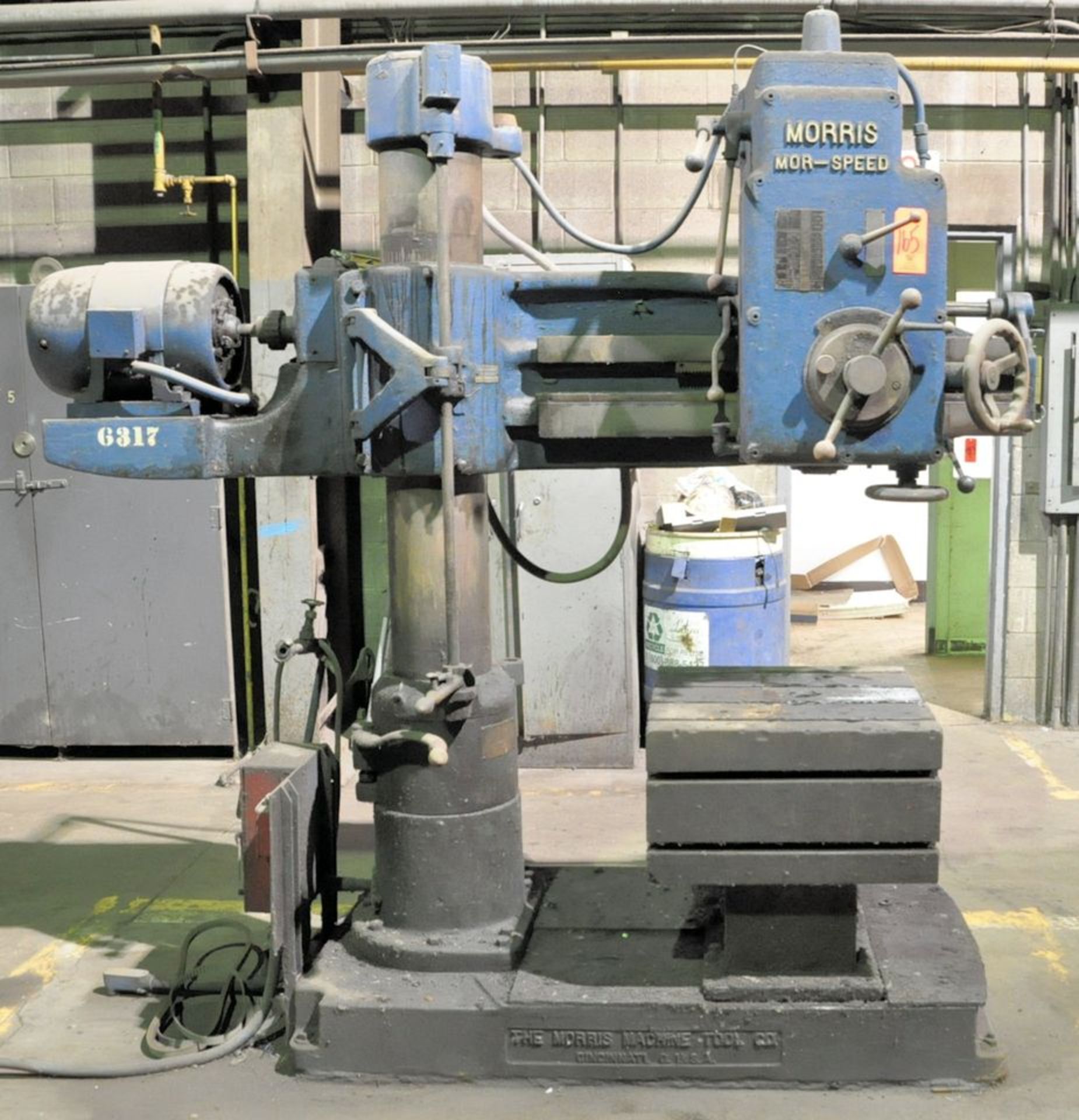 Morris Mor-Speed MC2527A8, 24" Arm x 8" Column Radial Drill, S/n G762, 24" x 24" x 24" t - Slotted