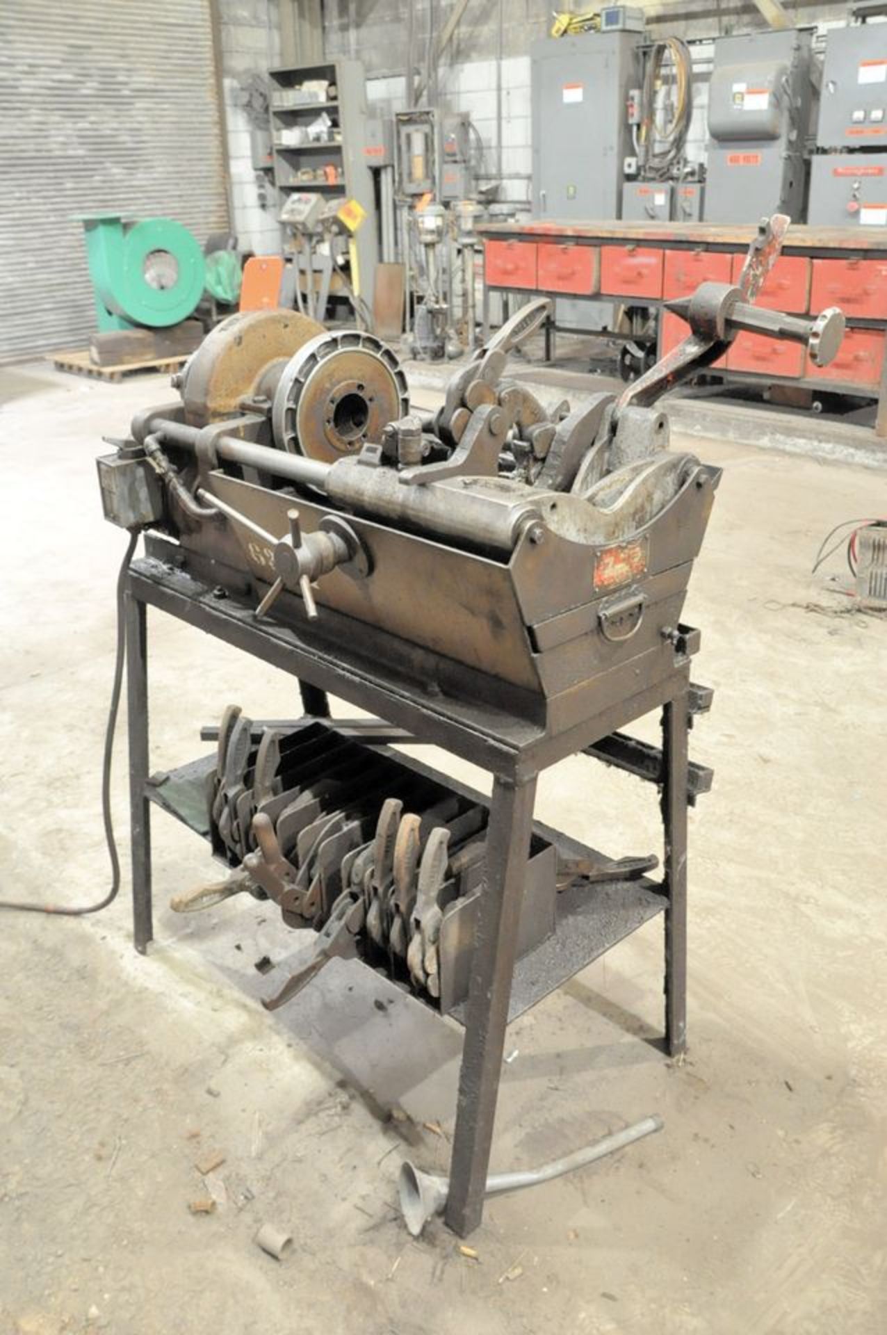 Toledo 999 Pipe Threader Machine, S/n R9RH1H-001230, with Thread Die and Debur, Stand, (Mill Annex