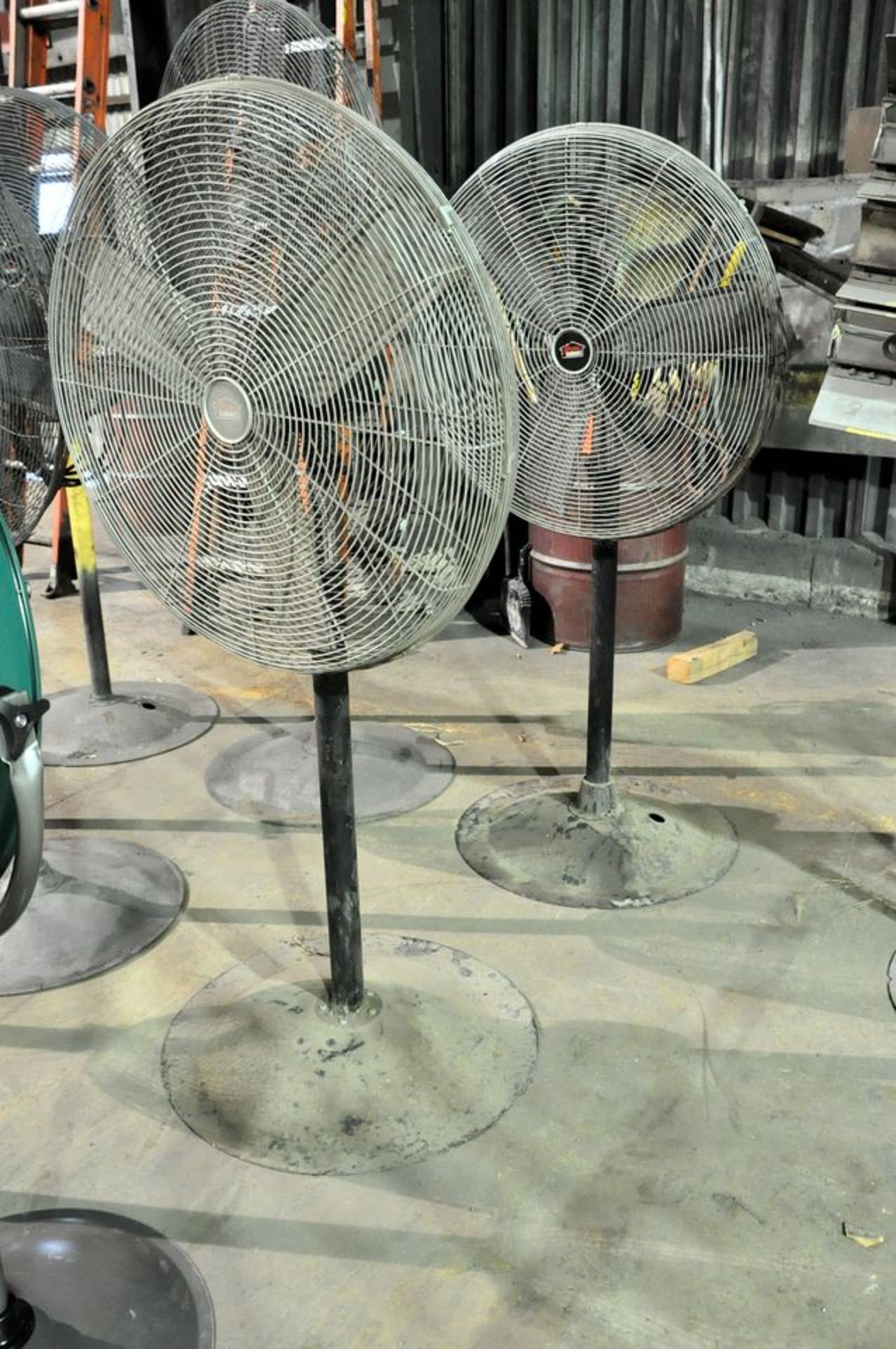 Lot - (3) Pedestal Shop Fans in (1) Row, (Mill Annex) - Image 2 of 2