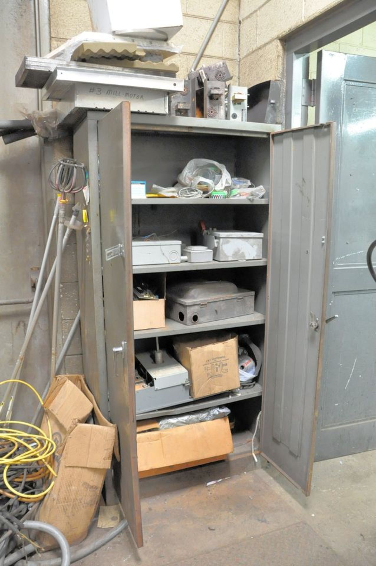 Lot - Electrical Work Boxes, Wire Spools, Various Electrical Components, Shelving, Harnesses and - Image 12 of 13