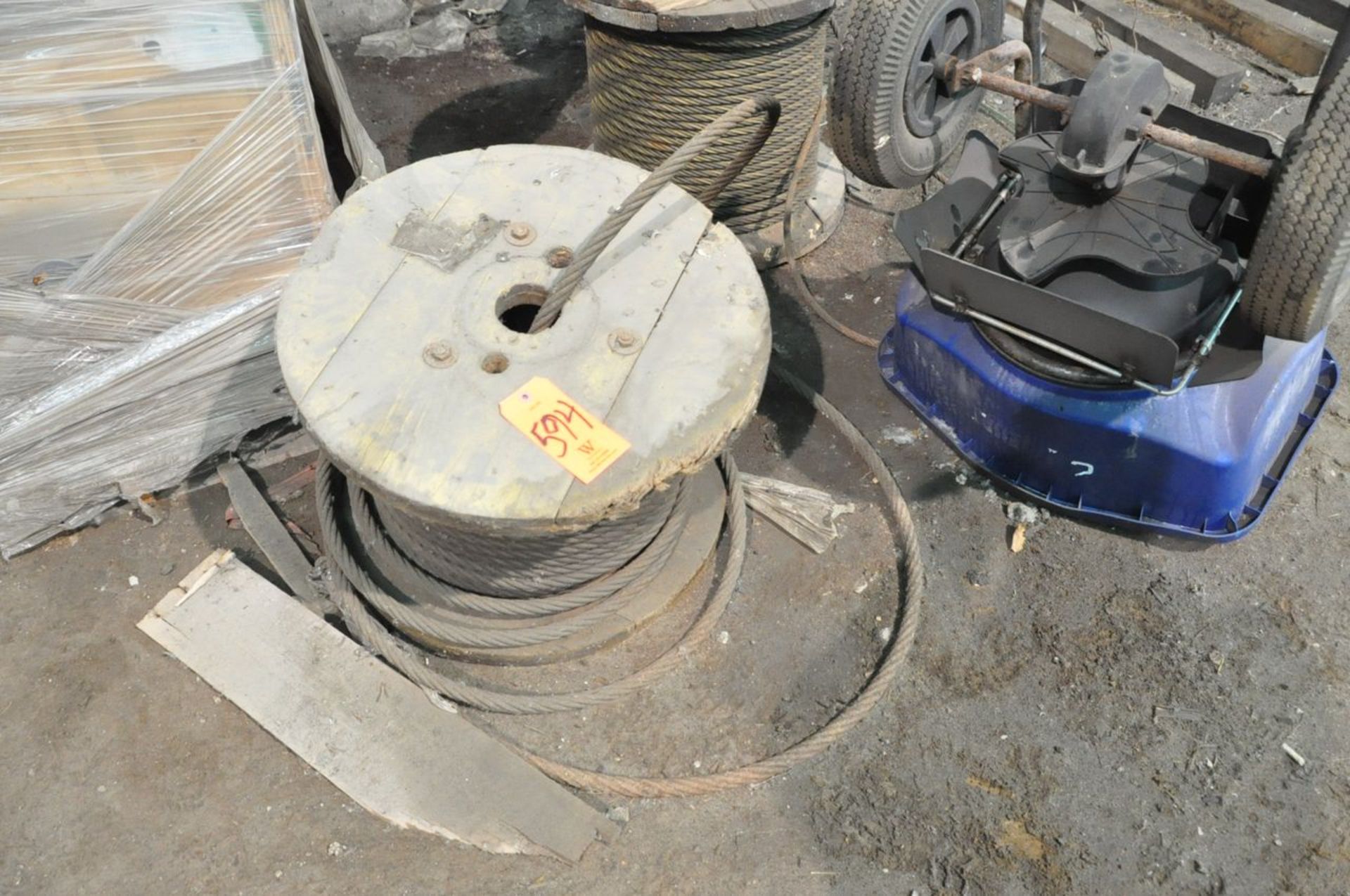 Lot - (8) Spools of Various Crane Cable, (Fork Lift Garage) - Image 4 of 6