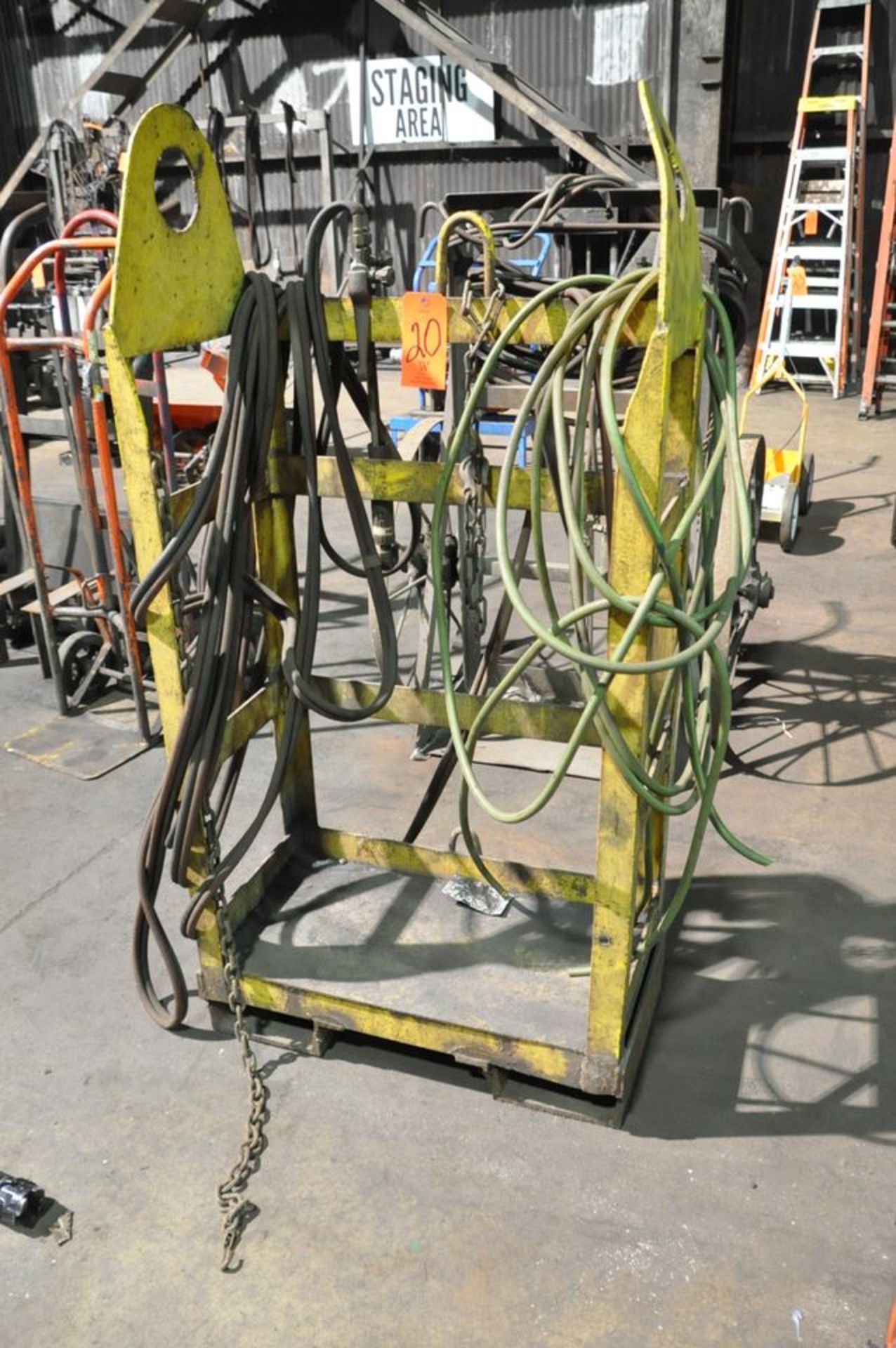 Oxygen/Acetylene Cart with Hose and Torch, (Mill Annex)