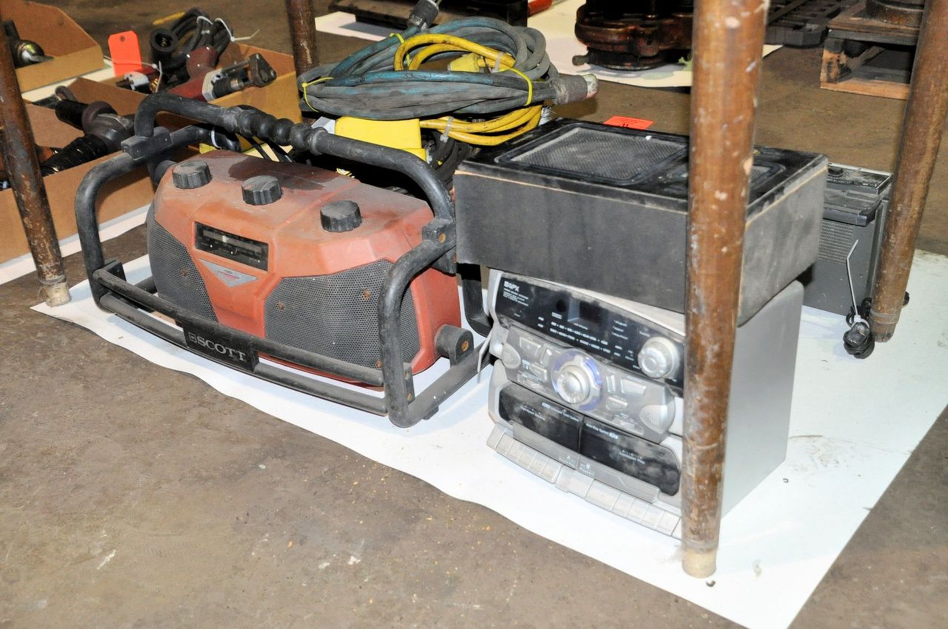 Lot - Radios and Extension Cords Under (1) Bench, (Machine Shop) - Image 2 of 2