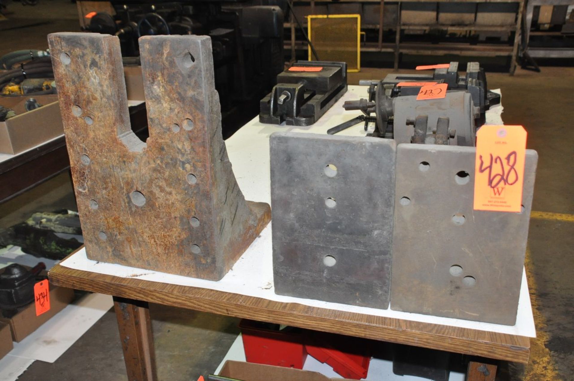 Lot - (4) Various Angle Plates, (Machine Shop)