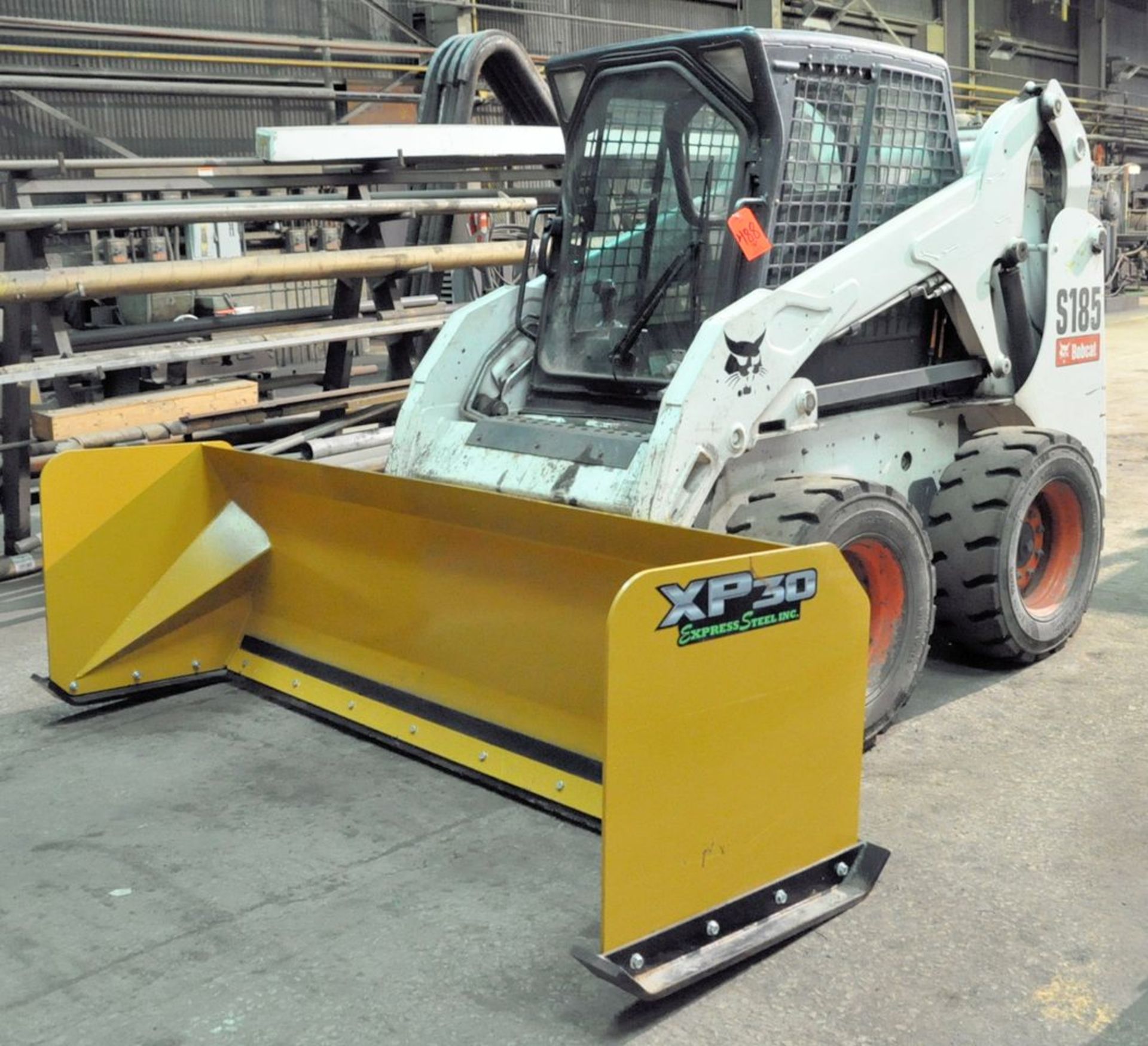 Bobcat Model S185 Skid Steer Loader, PIN: 530317251; with Express Steel XP30 96 in. Snow Pusher - Image 6 of 18