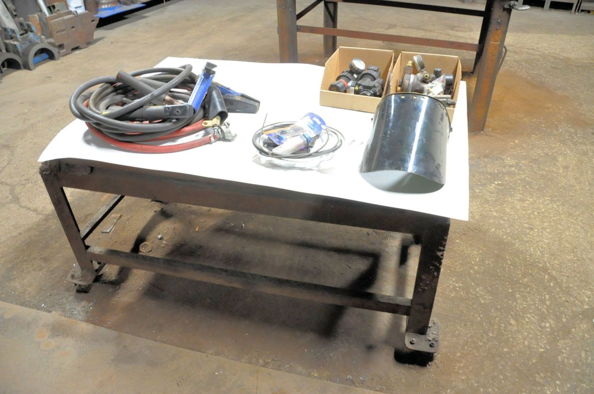 Lot - (3) Various Steel Welding Benches with (1) Vise, (Contents Not Included), (Not to Be Removed - Image 2 of 3