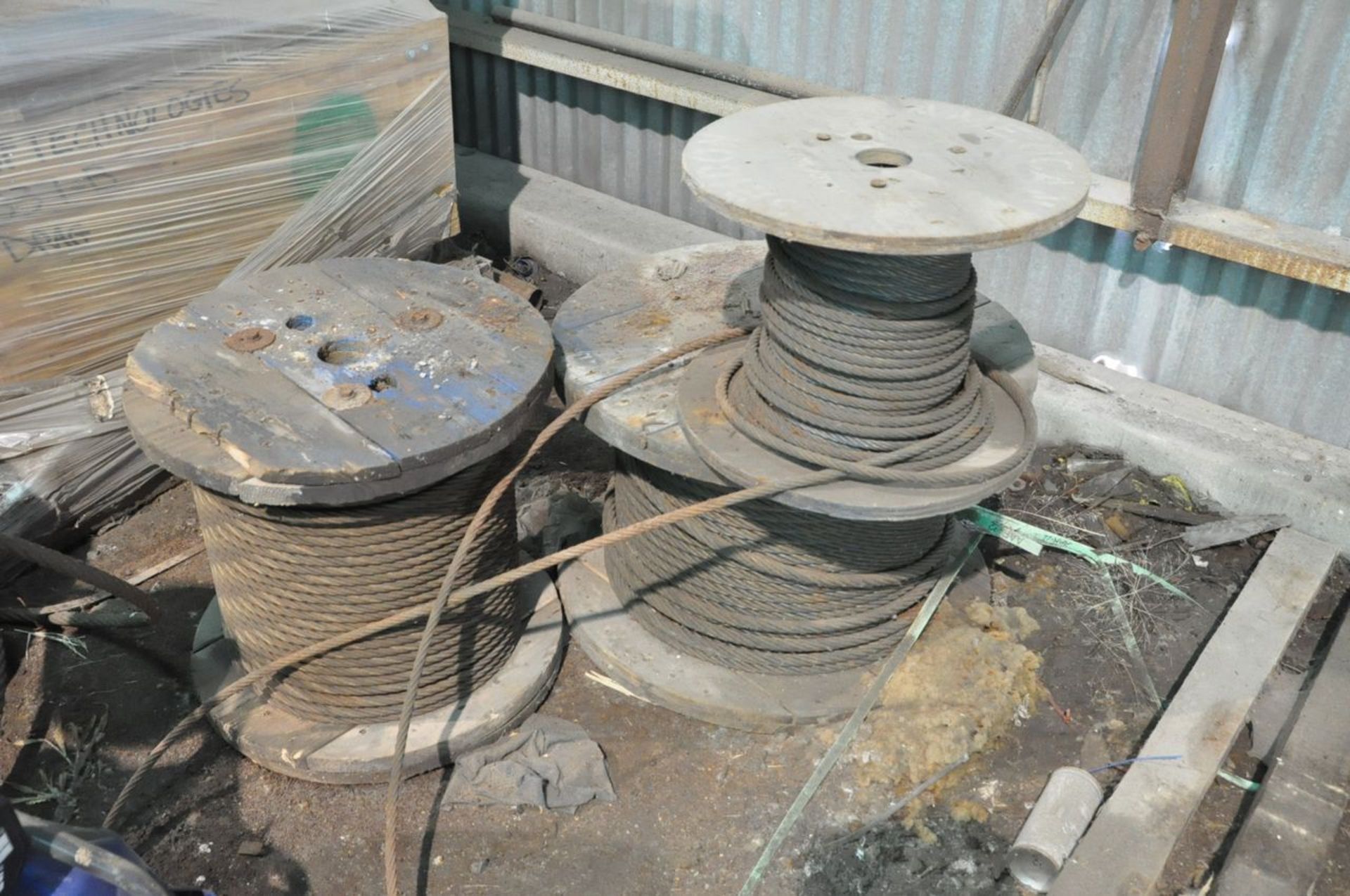 Lot - (8) Spools of Various Crane Cable, (Fork Lift Garage) - Image 3 of 6