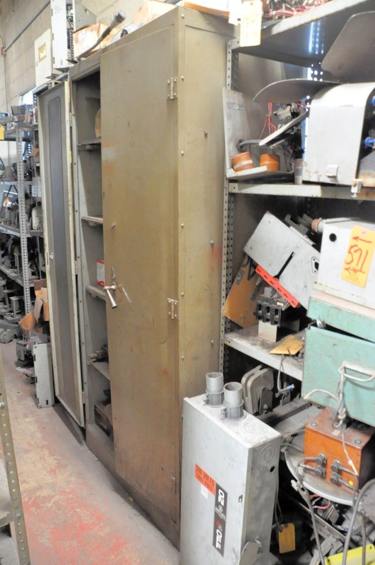 Lot - Lot - Cabinets and Shelving with Various Electrical Components Along (1) Wall, (Electrical - Image 3 of 17