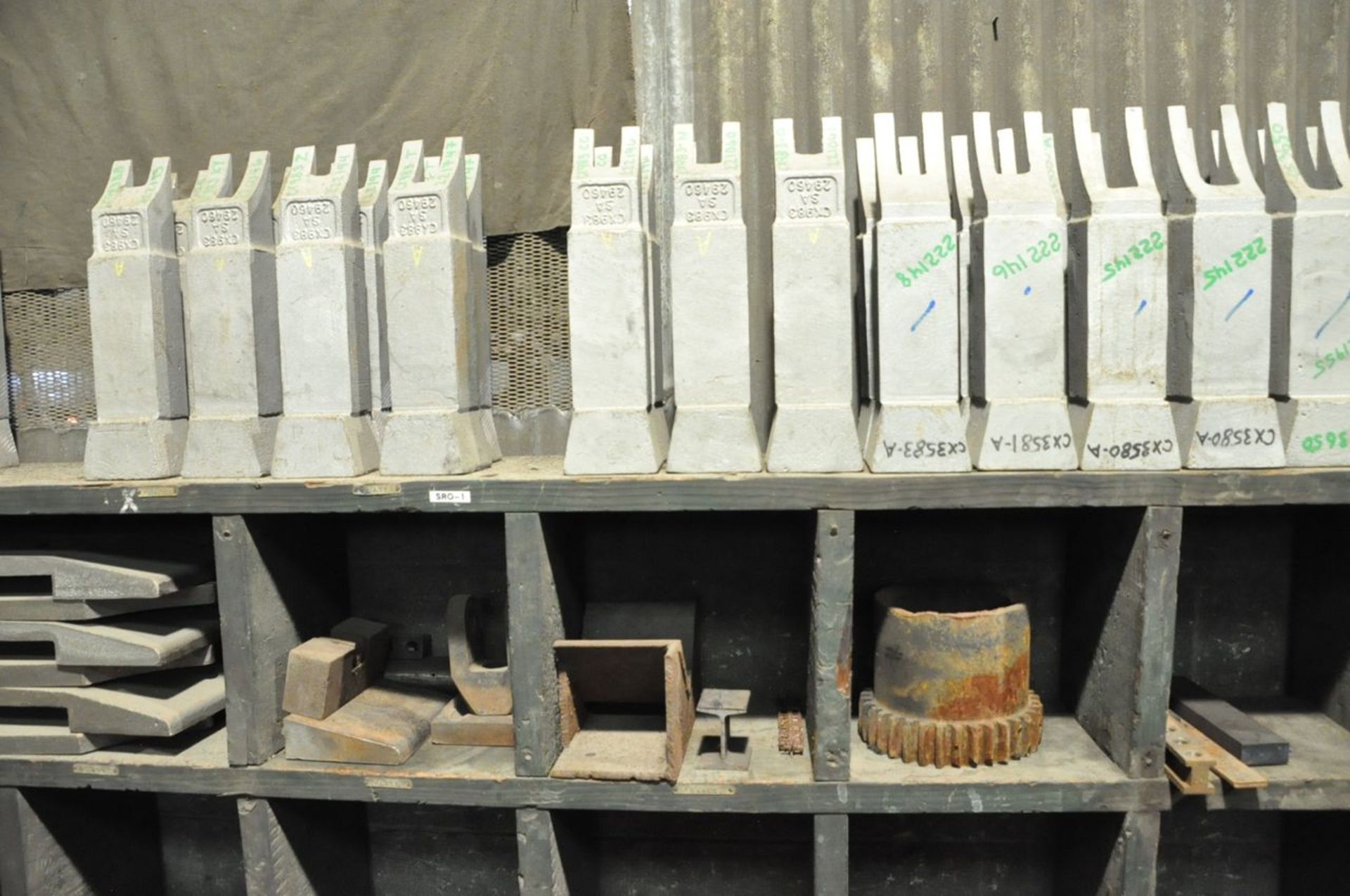 Lot - Various Machine Parts on Section Shelving, with Steel Stock and Pipe on Rack, (Storeroom) - Image 3 of 4