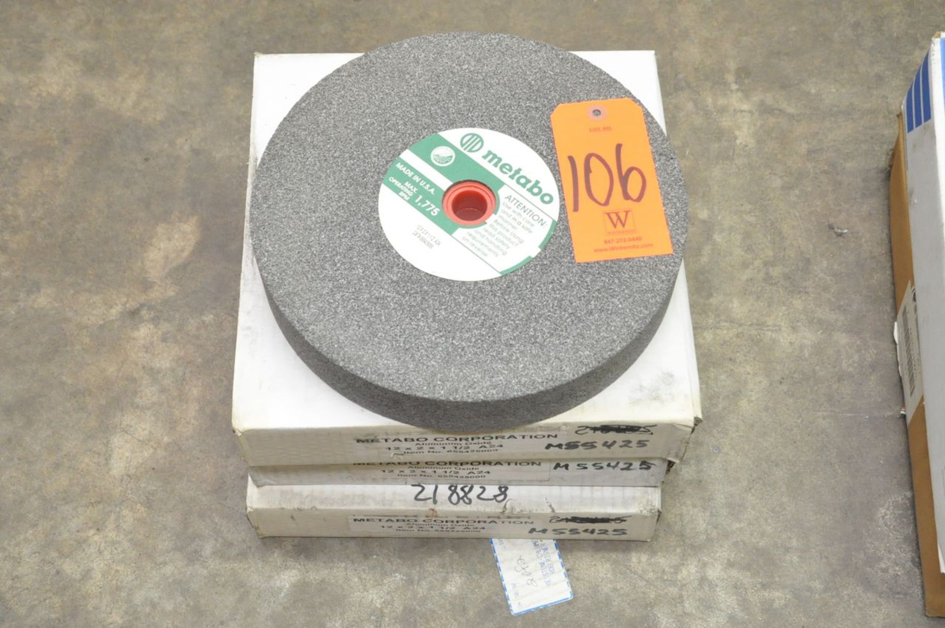 Lot - (3) Packaged Metabo 12" Grinding Wheels, (Storeroom)