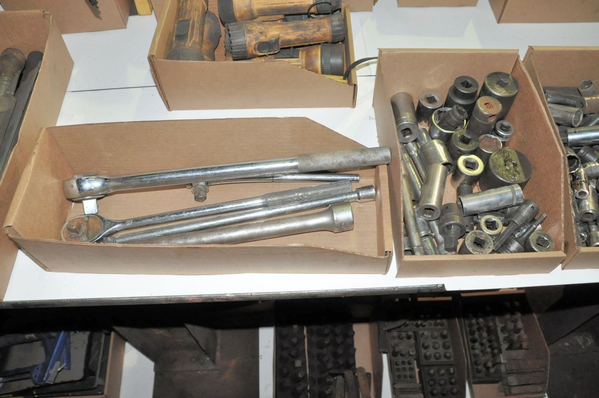 Lot - 3/4", 1/2", 3/8" and 1/4" Drive Sockets and Ratchets in (5) Boxes, (Machine Shop) - Image 2 of 2