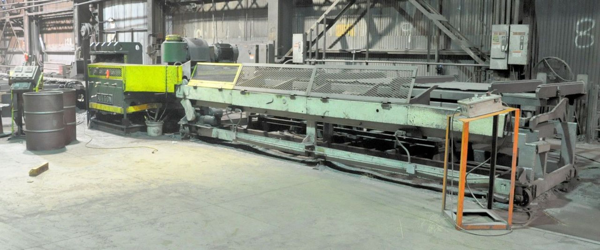 Sutton 2-Plane Straightener with Motorized Infeed and Outfeed Conveyors and Stack Stands, (Mill - Image 2 of 8