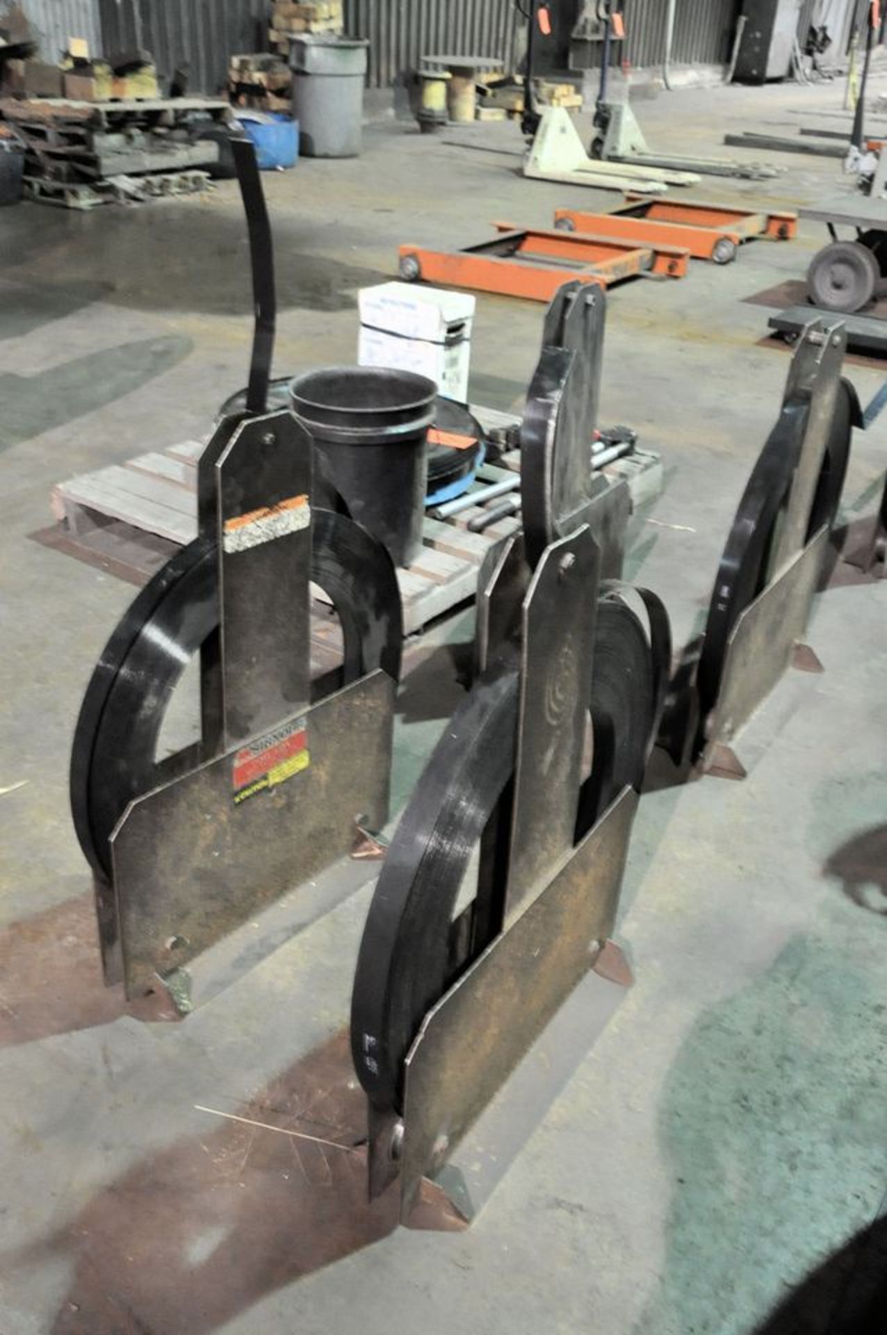 Lot - (1) Steel Banding Cart with Tools and (4) Stand Alone Banding Stands with 1 1/4" Steel - Image 3 of 3