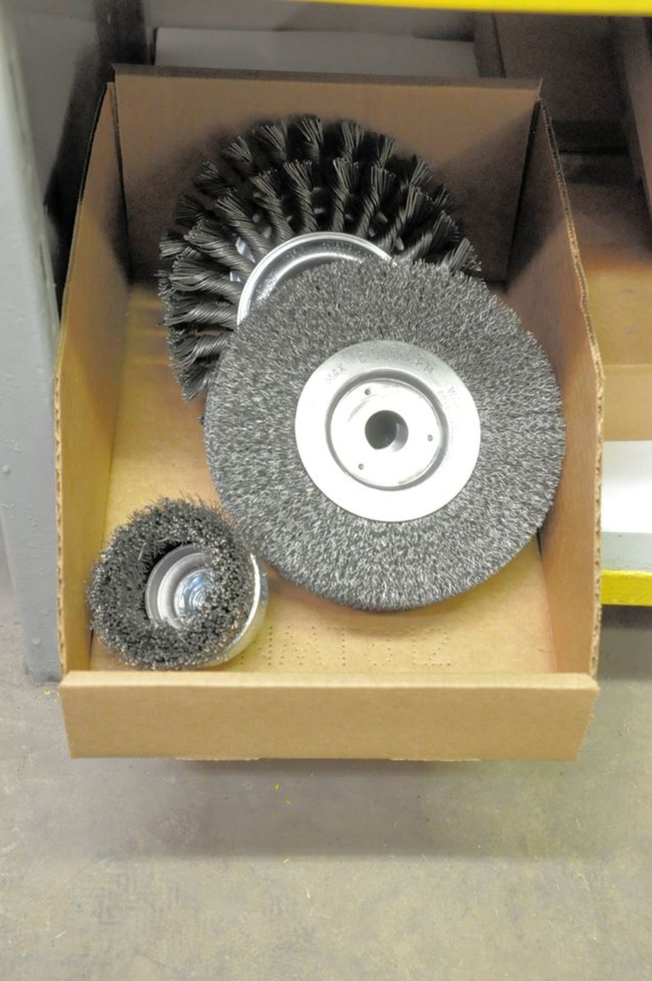 Lot - Various Sandpaper, Sanding Belts, and Wire Wheels in (3) Boxes on (2) Shelves, (Storeroom) - Image 2 of 5