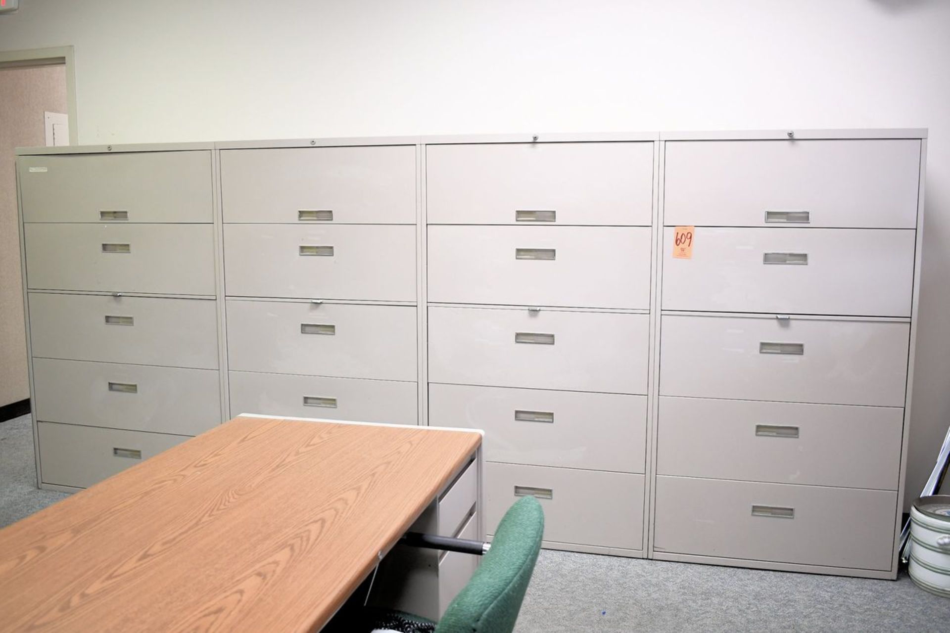 Lot - (4) Lateral File Cabinets, (Front Office Bldg)