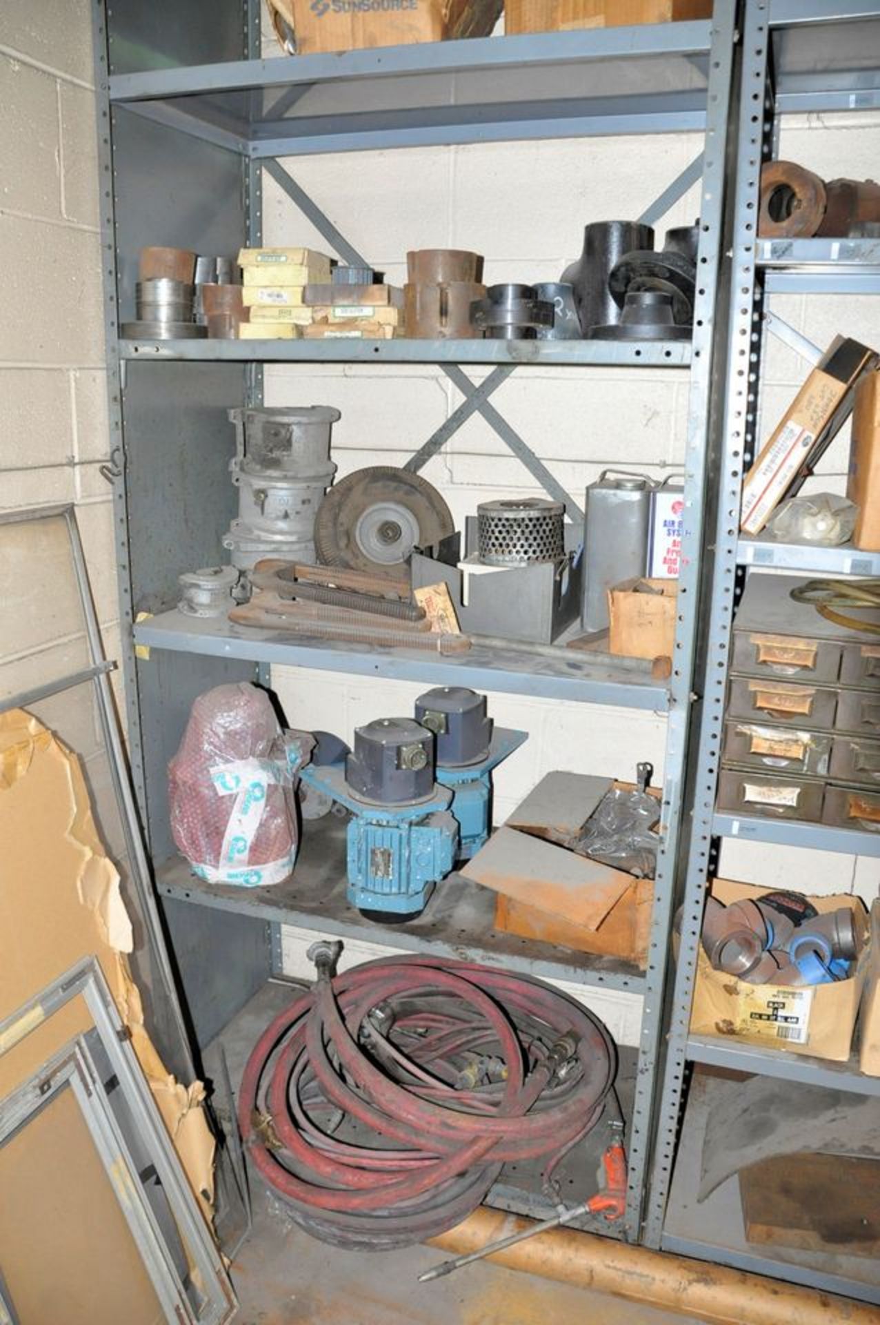 Lot - Various Machine Parts, Lockers, File Cabinets, Blueprint Cabinet in (1) Office, (No Files, - Image 7 of 10