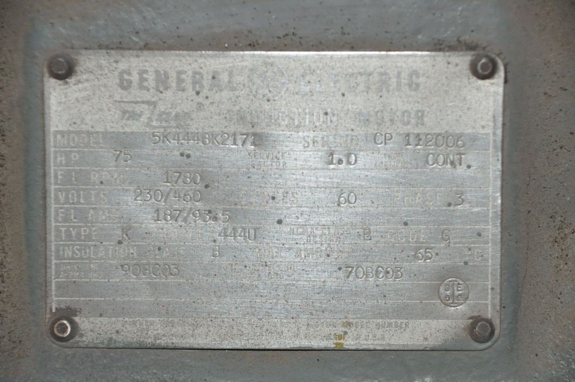 GE 75-HP Motor on (1) Pallet, (Storeroom) - Image 2 of 2