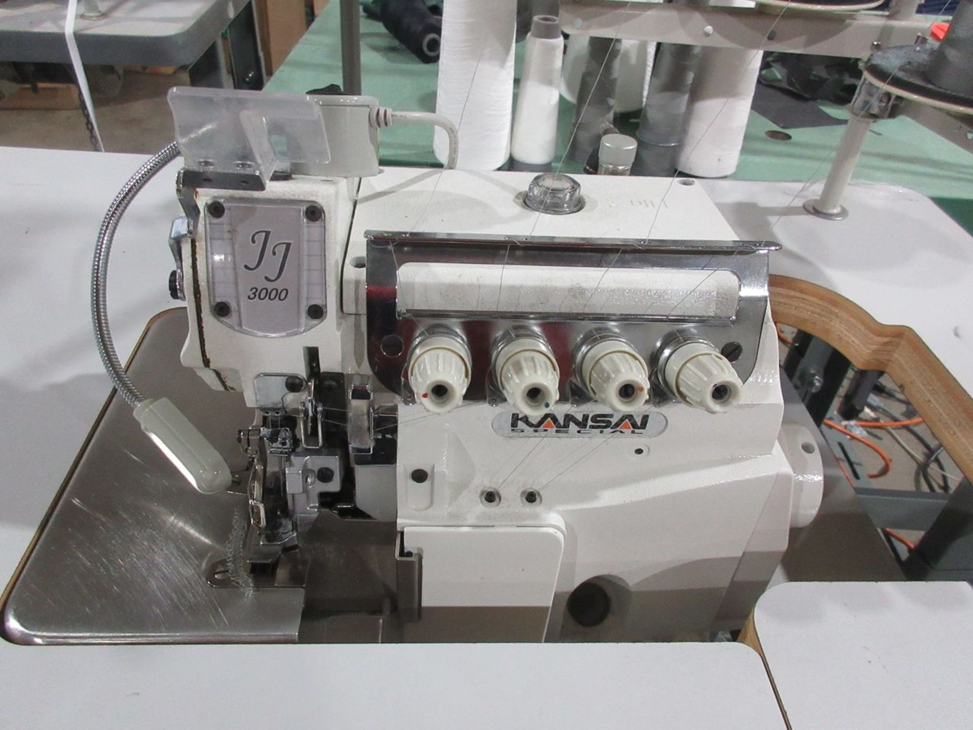 Kansai Model JJ3014GH-01M-2X4 Double Needle 4-Thread Overlock Stitch Serger, S/N: 504406; Under - Image 2 of 3