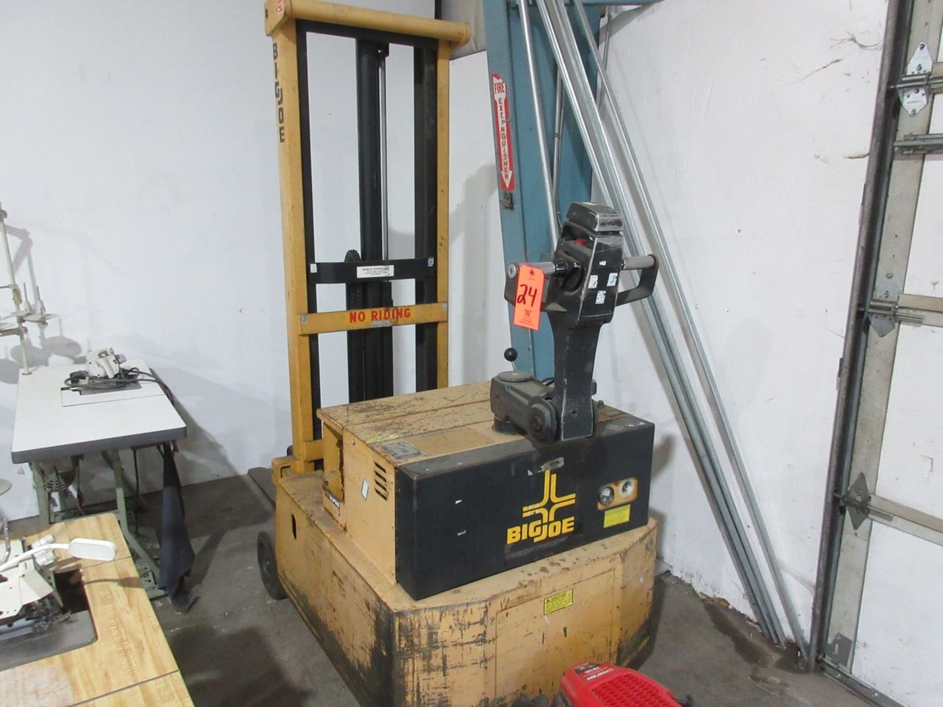 Big Joe 2,000 lb. Cap. Model PDCM-20-130 Electric Walk Behind Pallet Stacker, S/N: 358892; with