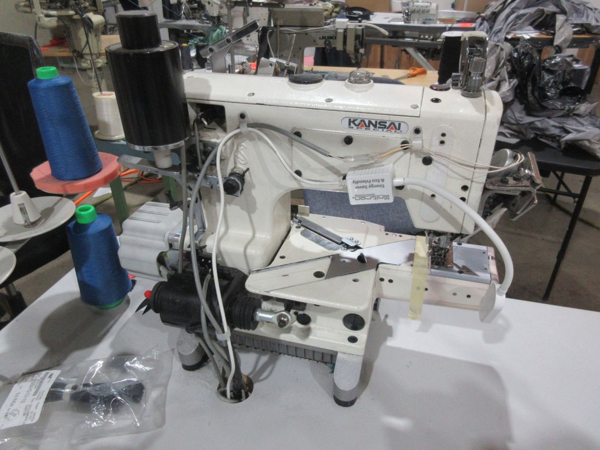 Kansai Model NR9803GCC- 3-Needle Cylinder Bed Direct Drive Coverstitch Sewing Machine, S/N: 1603992; - Image 3 of 4