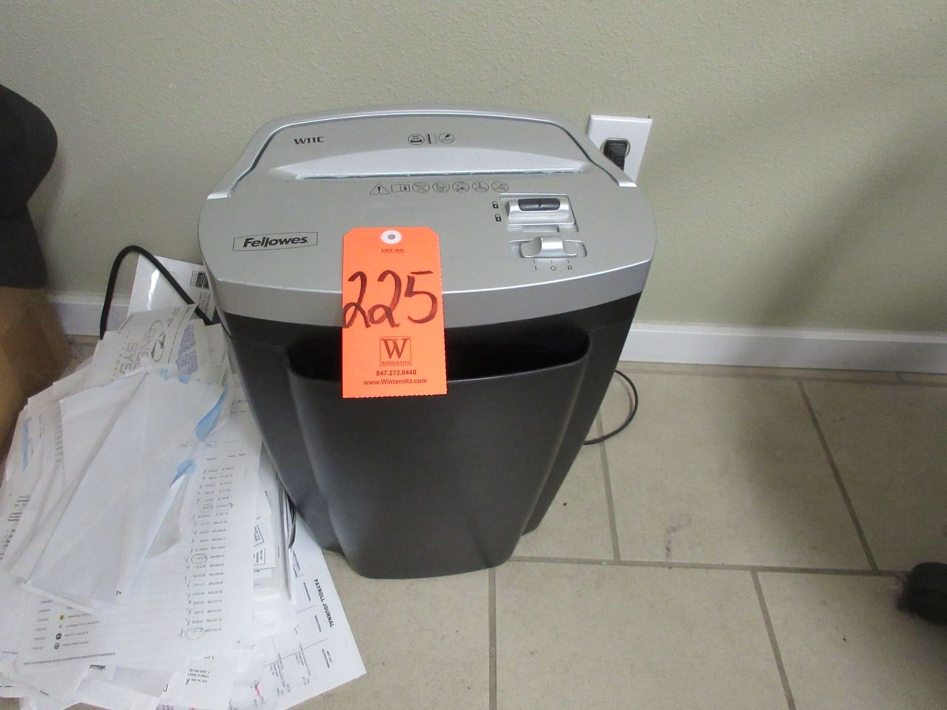 Fellows Model W11C Paper Shredder