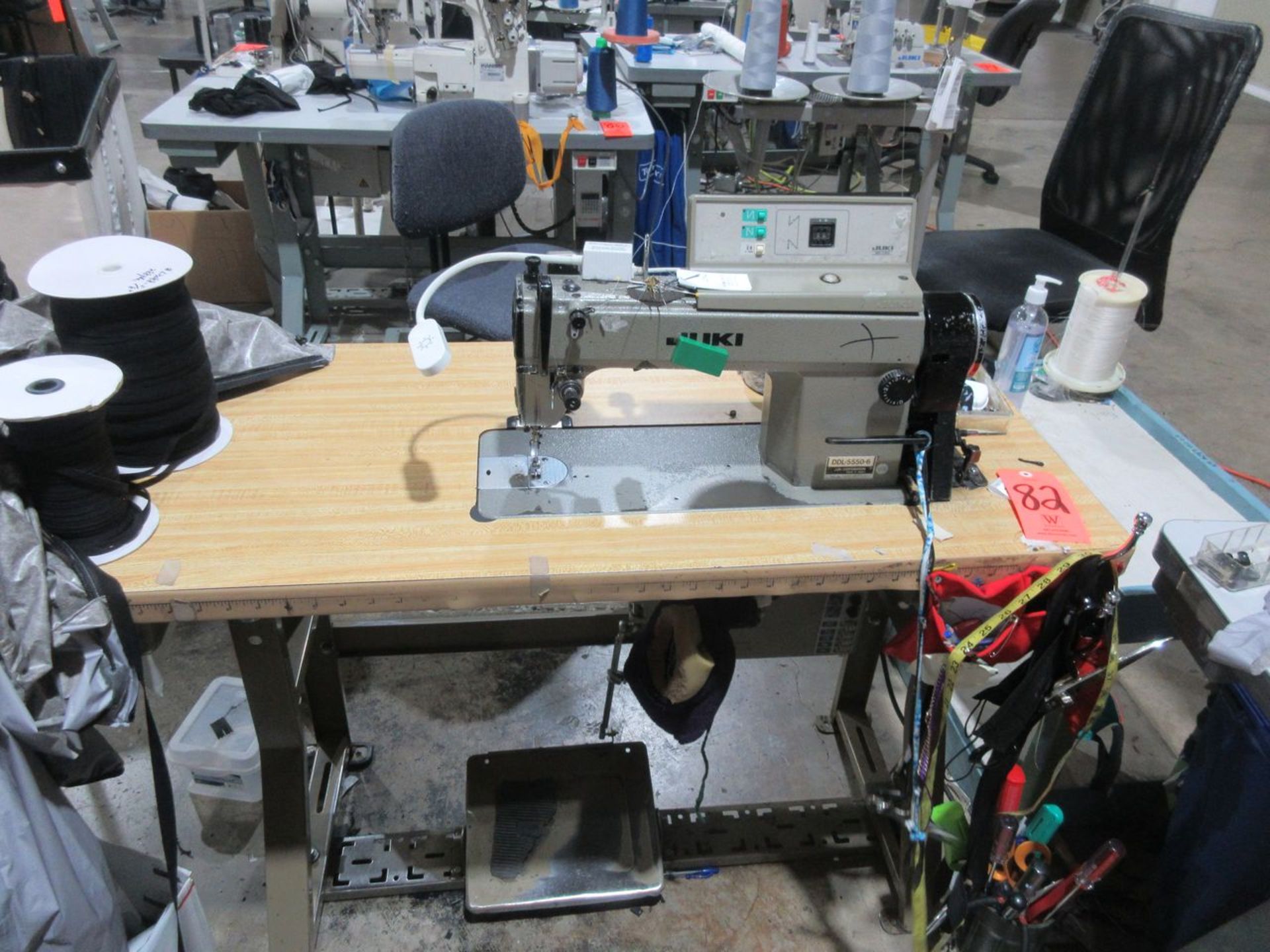 Juki Model DDL-5550-6 Single Needle Lockstitch Sewing Machine, S/N: LW873045; Back Tack, Juki SC-120