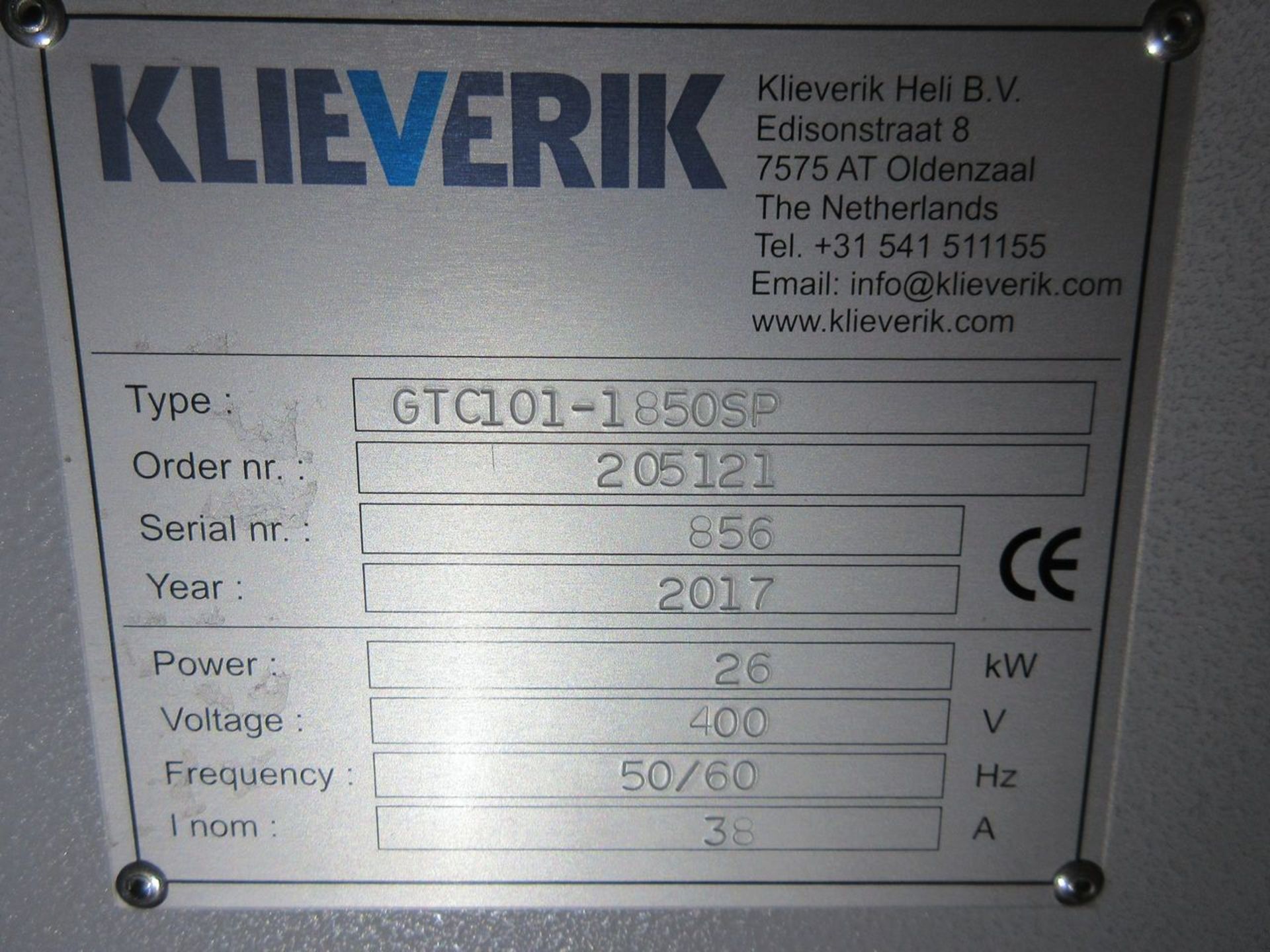 Klieverik 64.9 in. Model GTC101-1850SP Graphic Flowline Transfer Printing Calender, Flowline - Image 5 of 9