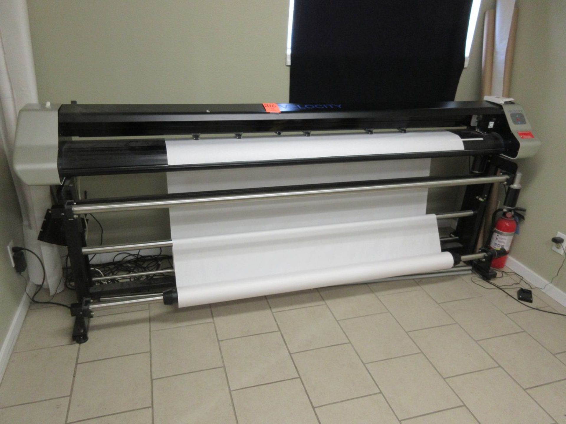 Velocity 82 in. Model Popjet1800C-Z One Head Plotter, S/N: L20PZ206001; with Desktop Computer,