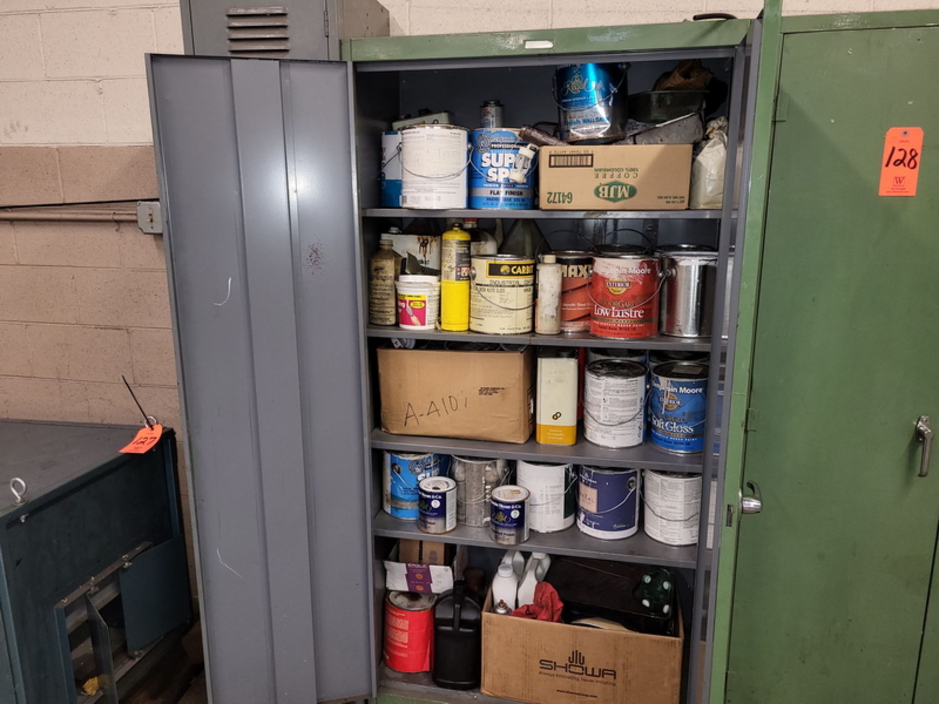 Lot - (4) Assorted Shop Cabinets & Rack; Includes Contents, Hand Tools, Hoses, Bins, Paints, Etc. ( - Image 3 of 5
