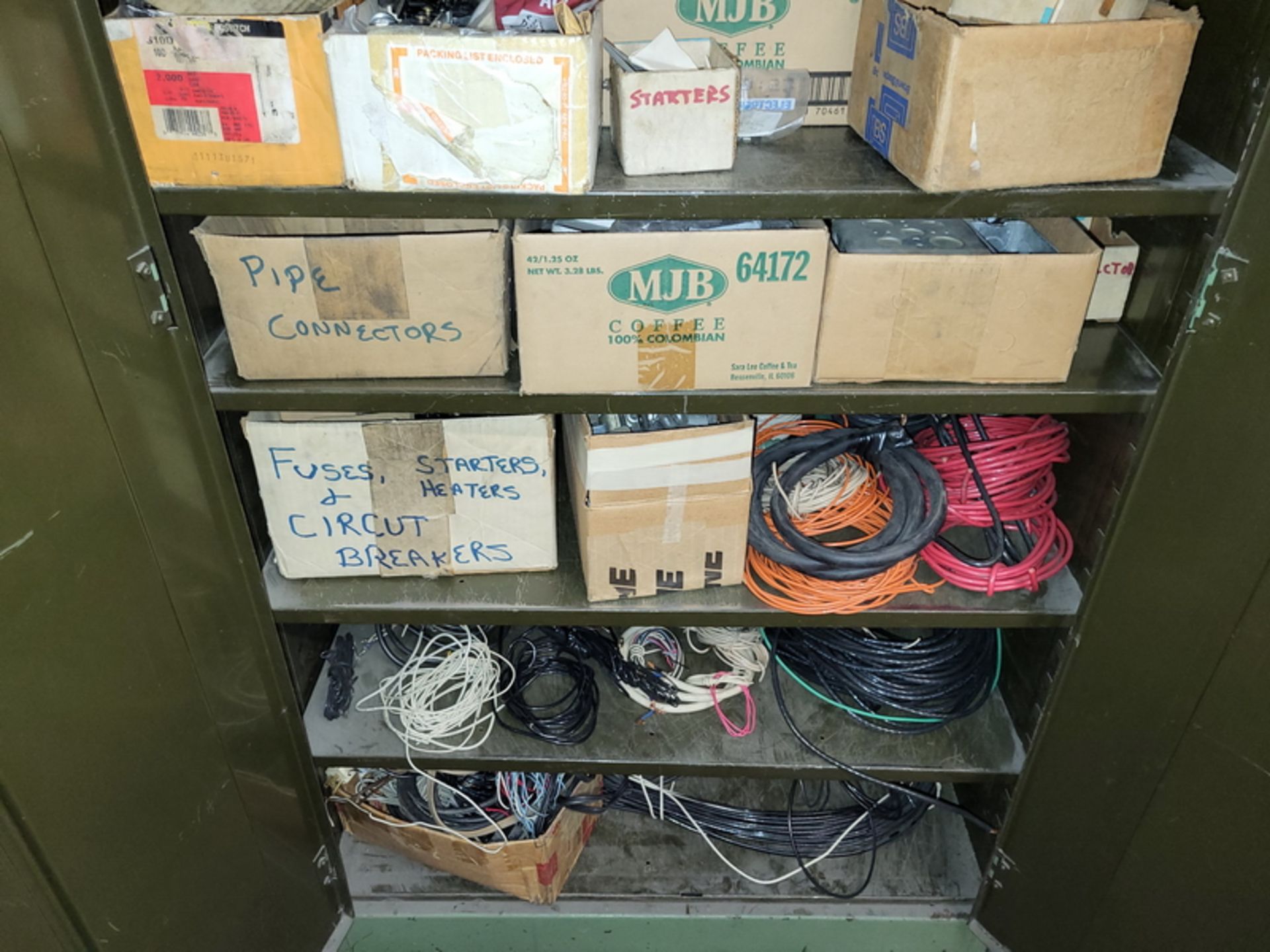 2-Door Supply Cabinet & Contents; with Used Electrical Spares - Image 3 of 3