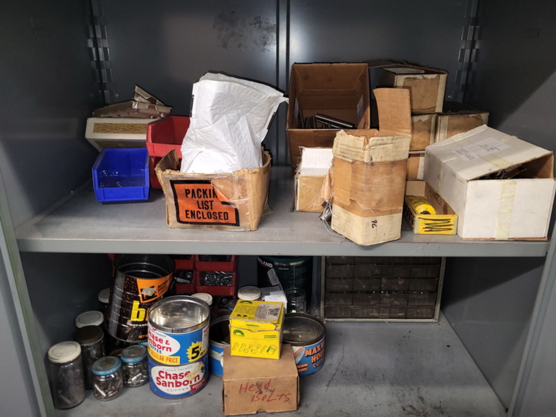 2-Door Supply Cabinet & Contents; with Assorted Hardware - Image 3 of 3