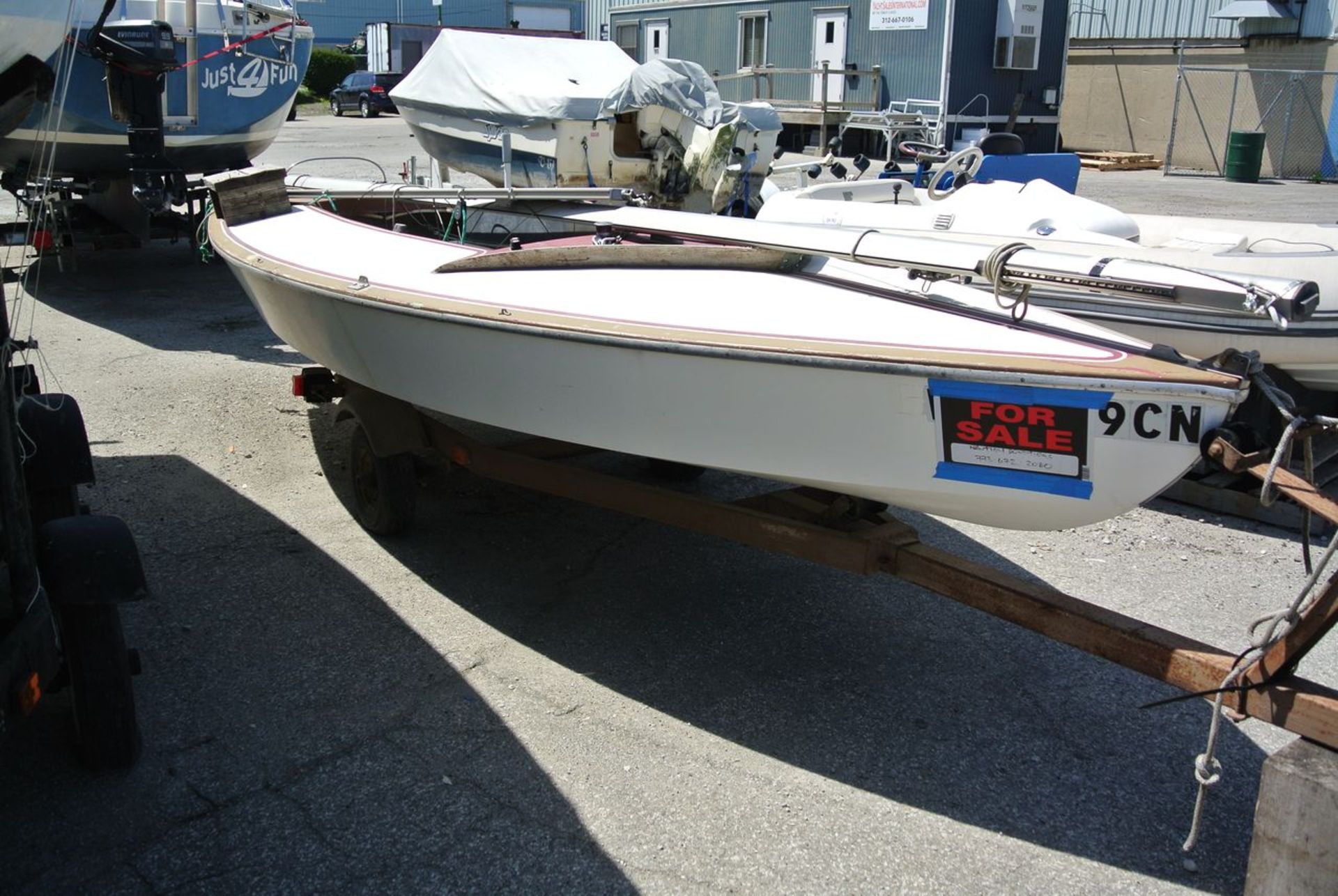 "The Bomber" - 1978 Scow Sailboat, HIN: MEBOX218-0579; 16 ft. Length, 6 ft. Beam, Boat Sold with - Image 3 of 8