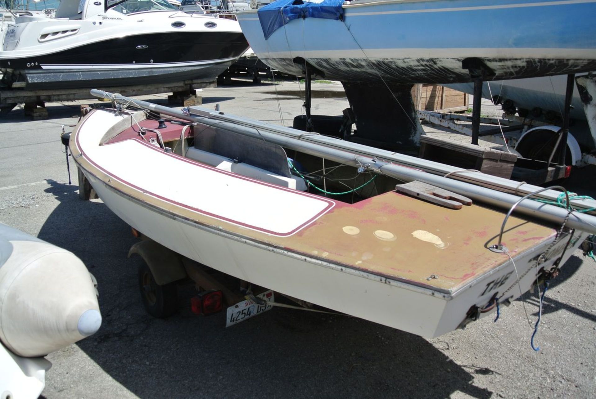 "The Bomber" - 1978 Scow Sailboat, HIN: MEBOX218-0579; 16 ft. Length, 6 ft. Beam, Boat Sold with - Image 6 of 8