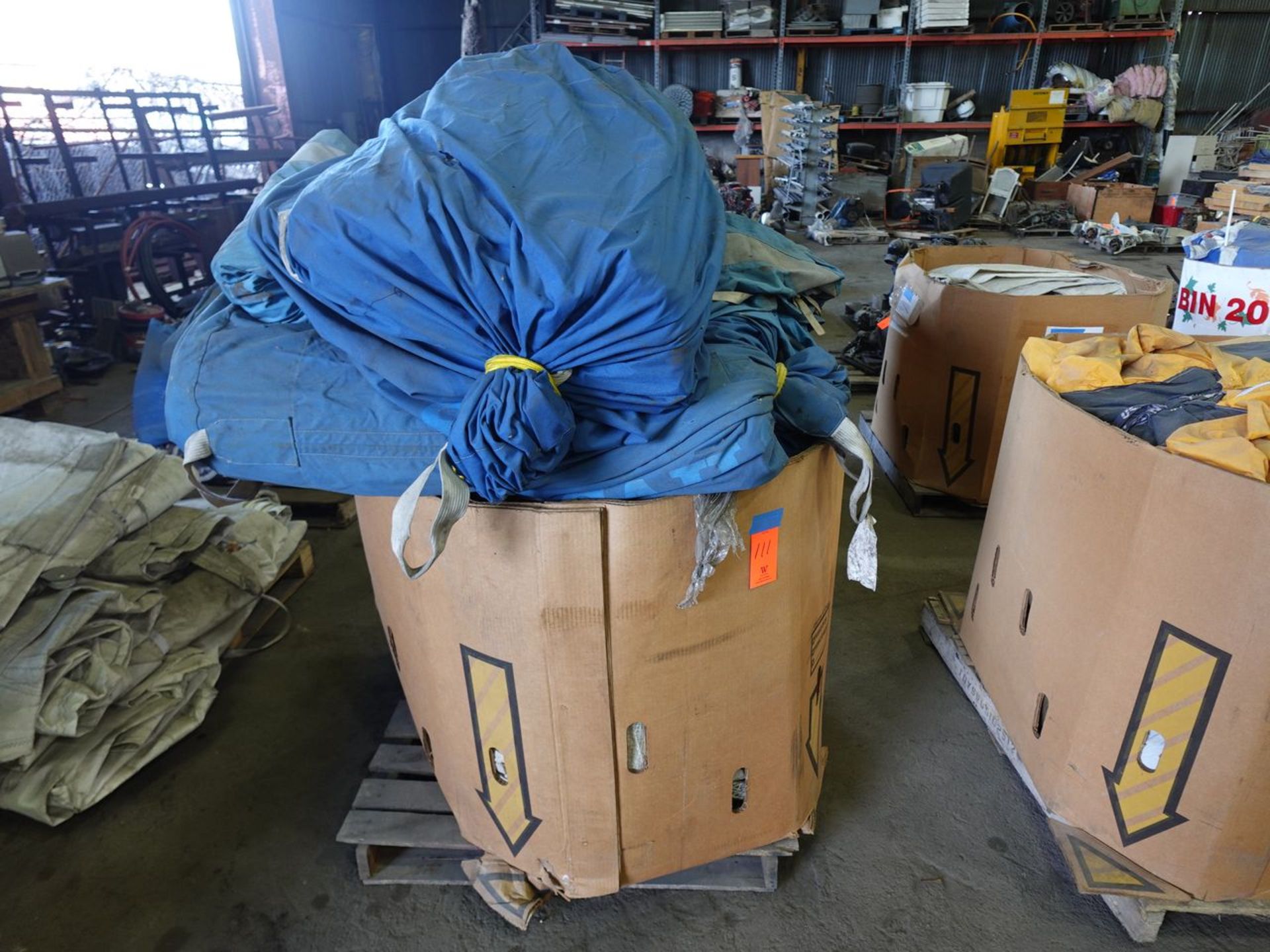 Lot - Pallet of Used Sails in Bags