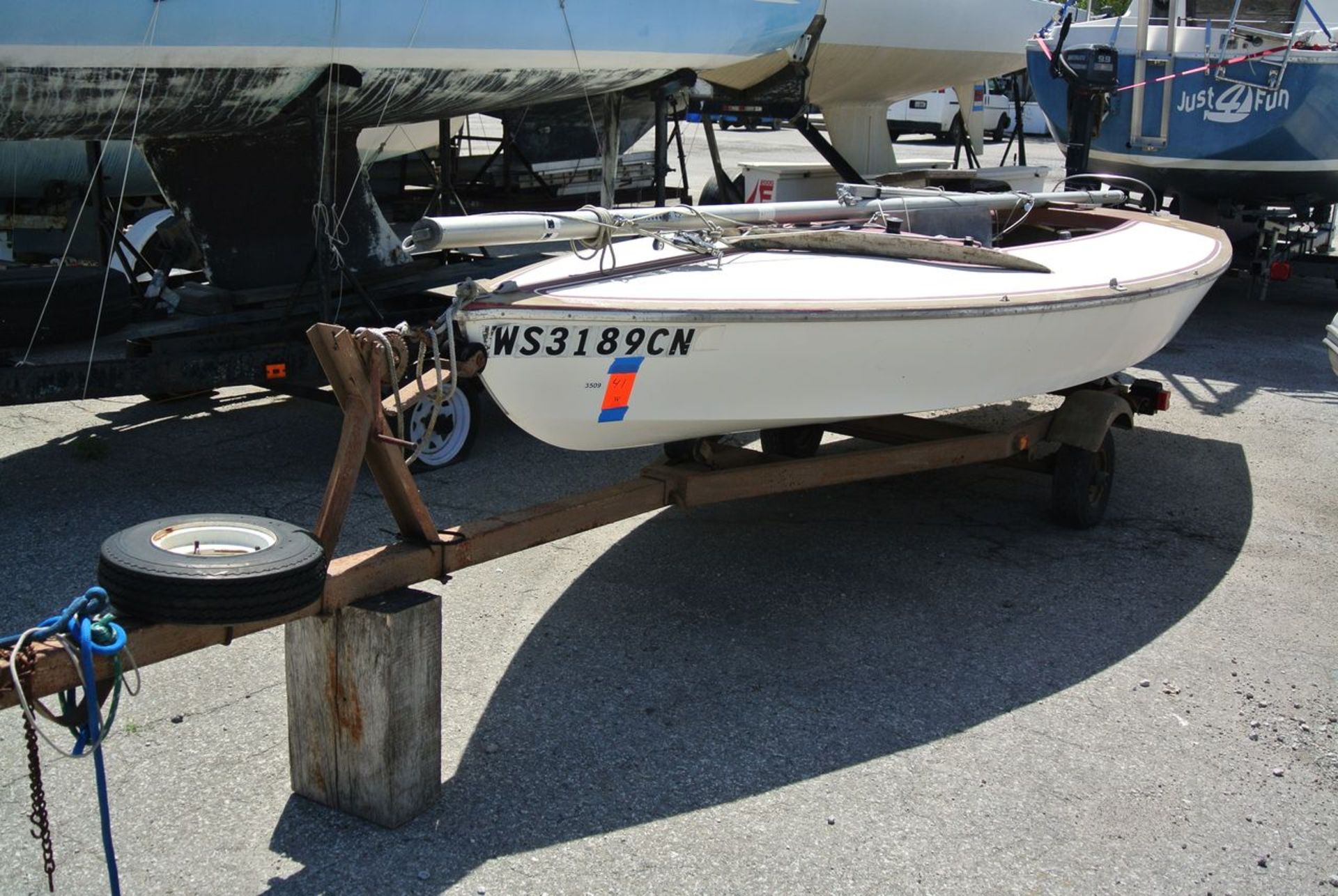 "The Bomber" - 1978 Scow Sailboat, HIN: MEBOX218-0579; 16 ft. Length, 6 ft. Beam, Boat Sold with