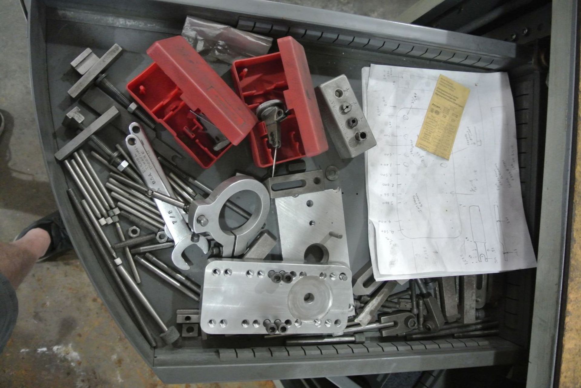 Lot - Jig Grinding Tooling, Wheels, Holddowns, Etc.; with 2-Door Special Jig Grinding Storage - Image 2 of 7