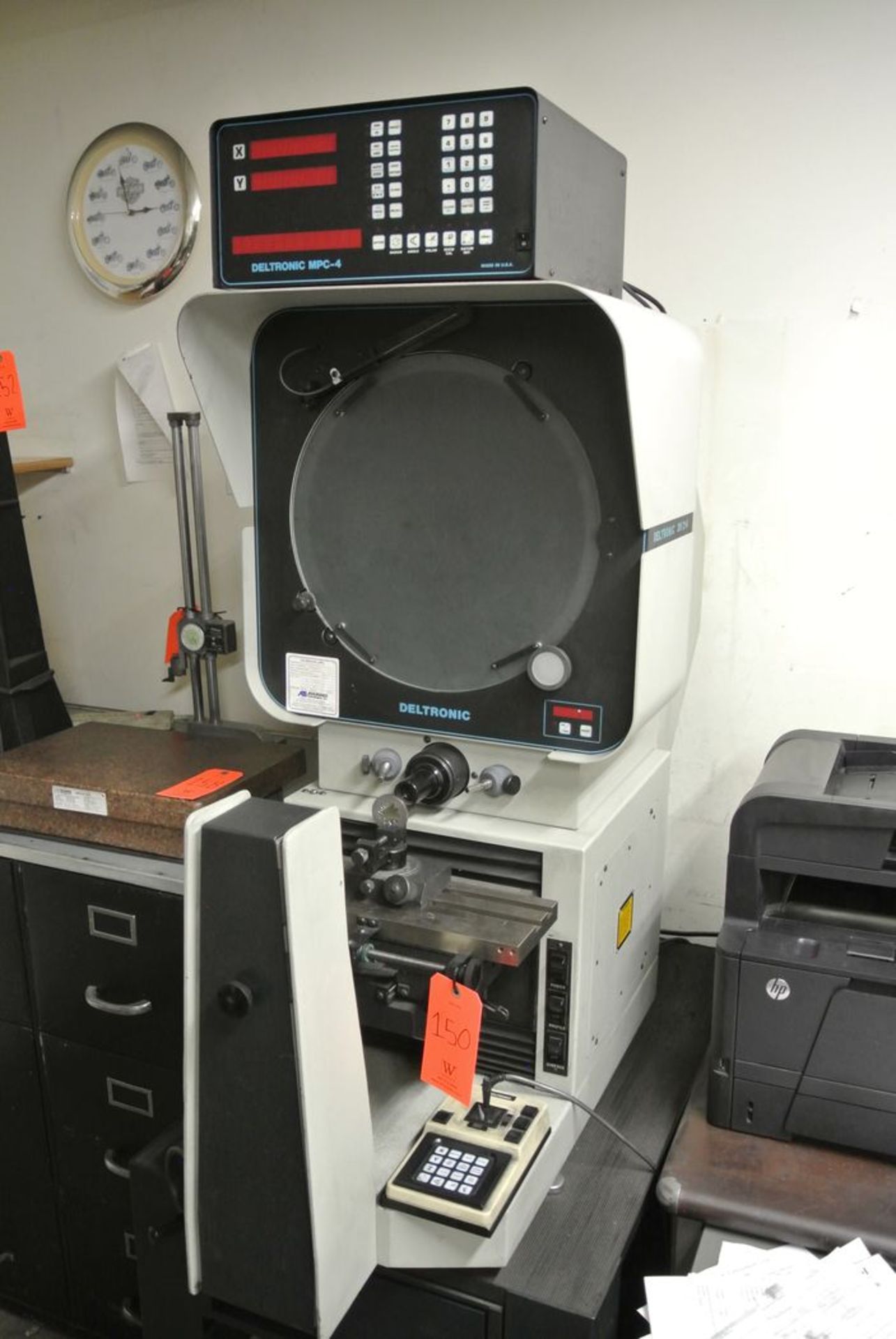 Deltronic 14 in. Model DH214 Bench-Top Optical Comparator, S/N: 219072519; with Deltronic MPC-7 2-