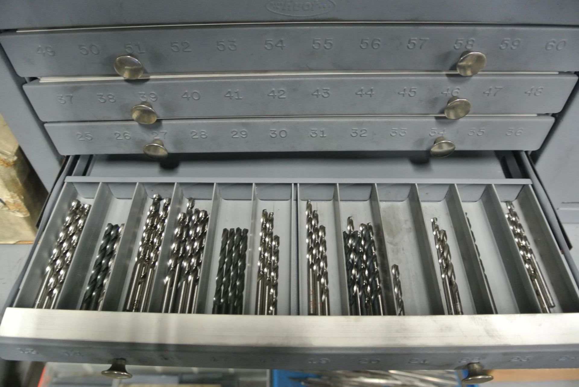 Lot - (2) Hout Table-Top Drill Bit Indexing Cabinets; (1) 3-Drawer, and (1) 5-Drawer, with Related - Image 8 of 10